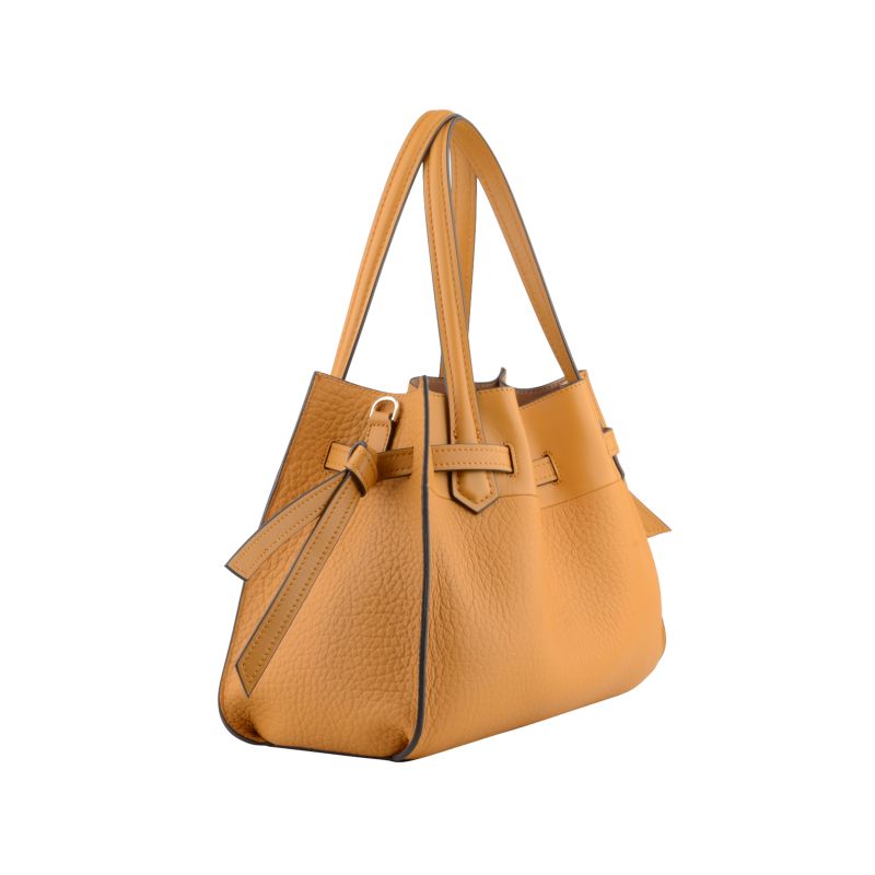 Handbag - cowhide leather POURCHET Red