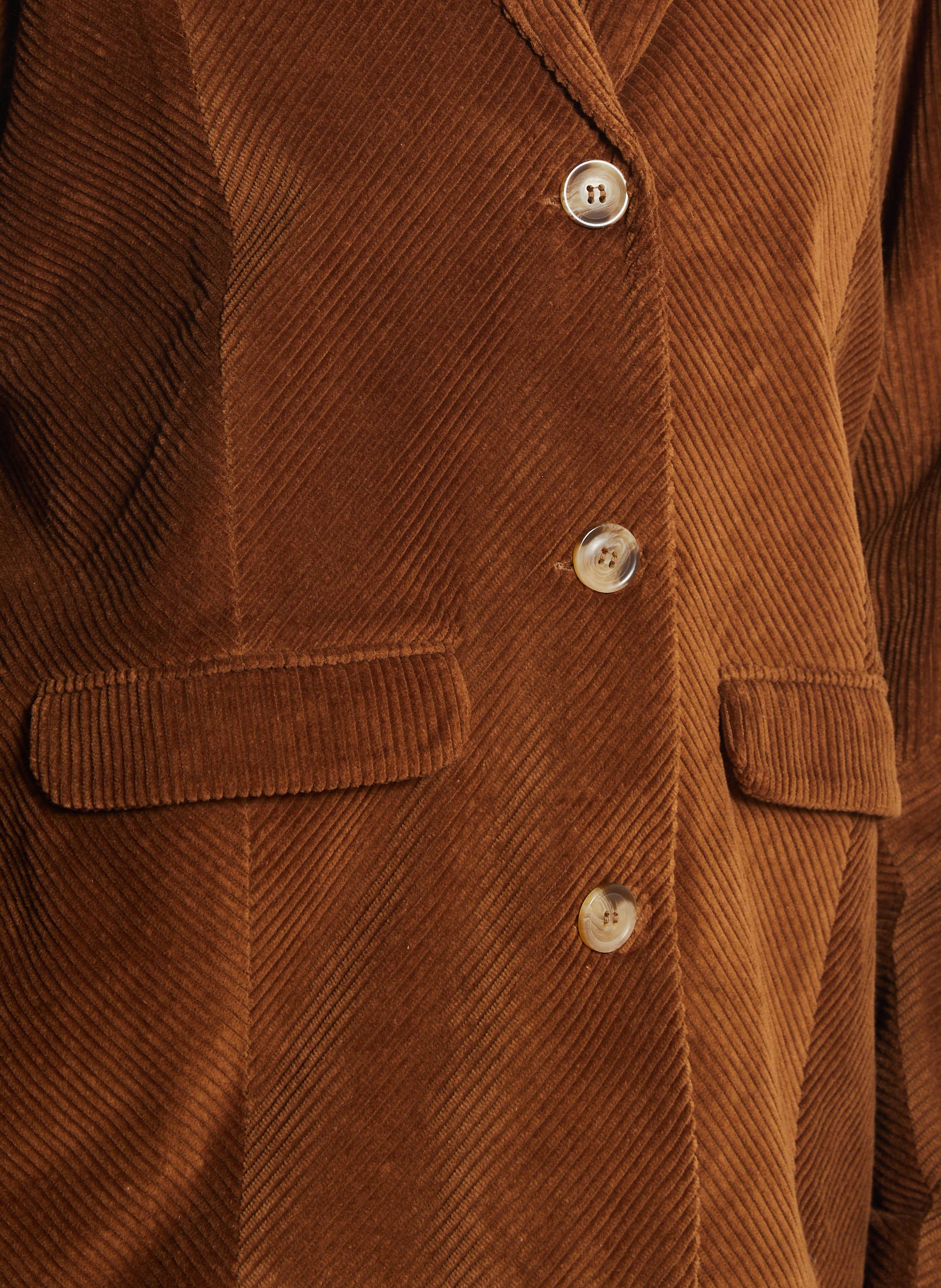 Chaqueta sastre de pana LEON & HARPER Marron