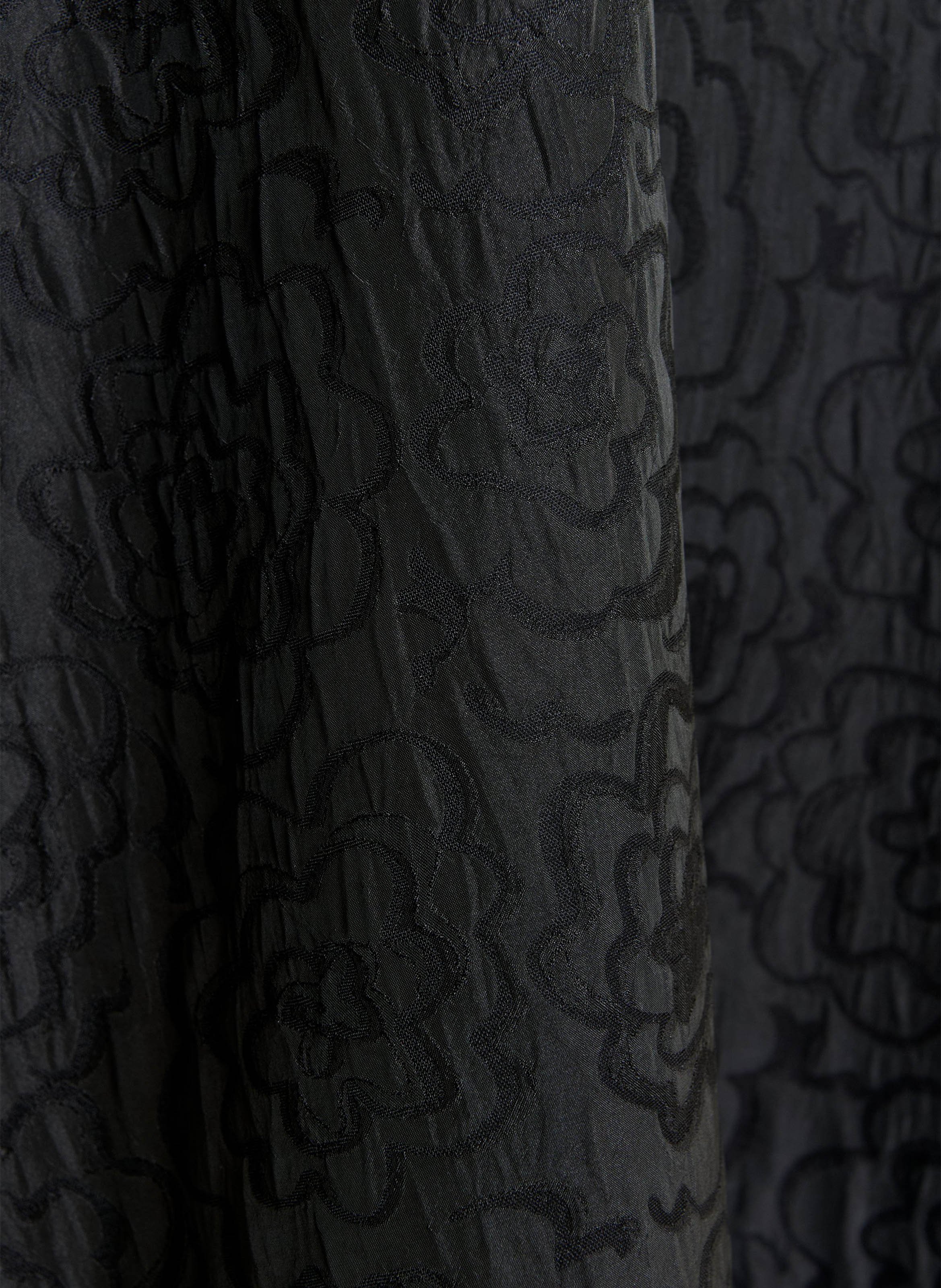 Robe courte col rond en jacquard imprimé ESSENTIEL ANTWERP Noir