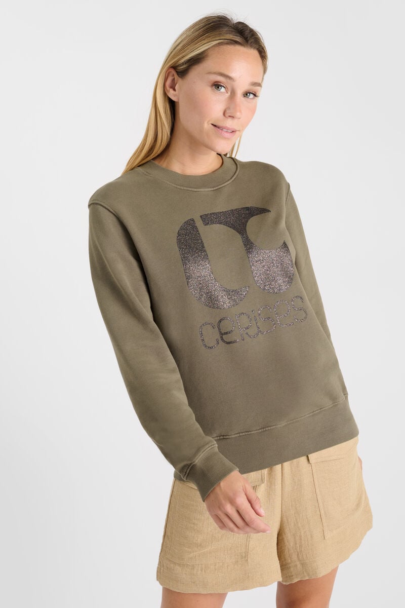 Sweatshirt LE TEMPS DES CERISES Khaki