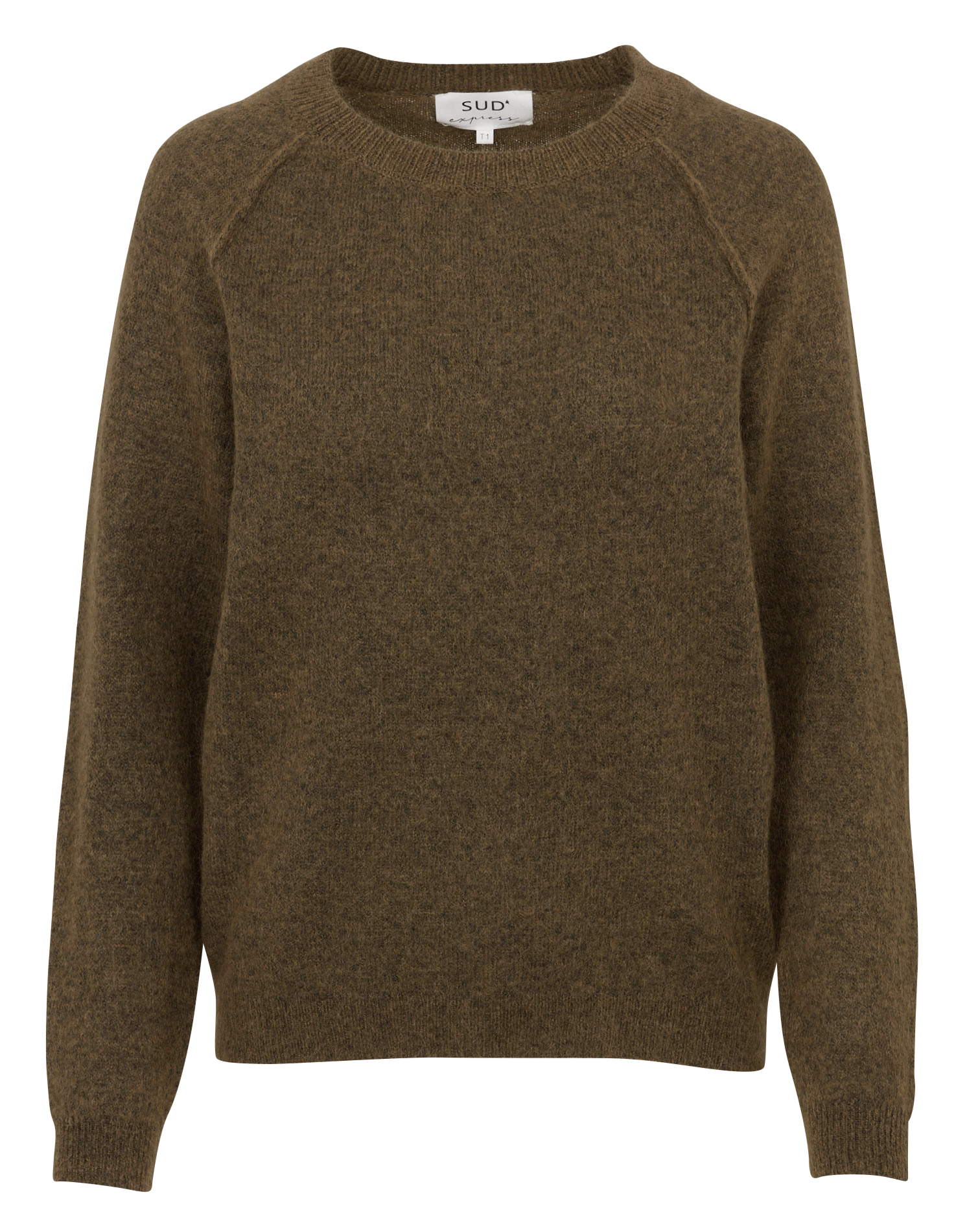 Gerade geschnittener Pullover aus Wollmix mit Rundhalsausschnitt SUD EXPRESS Grun