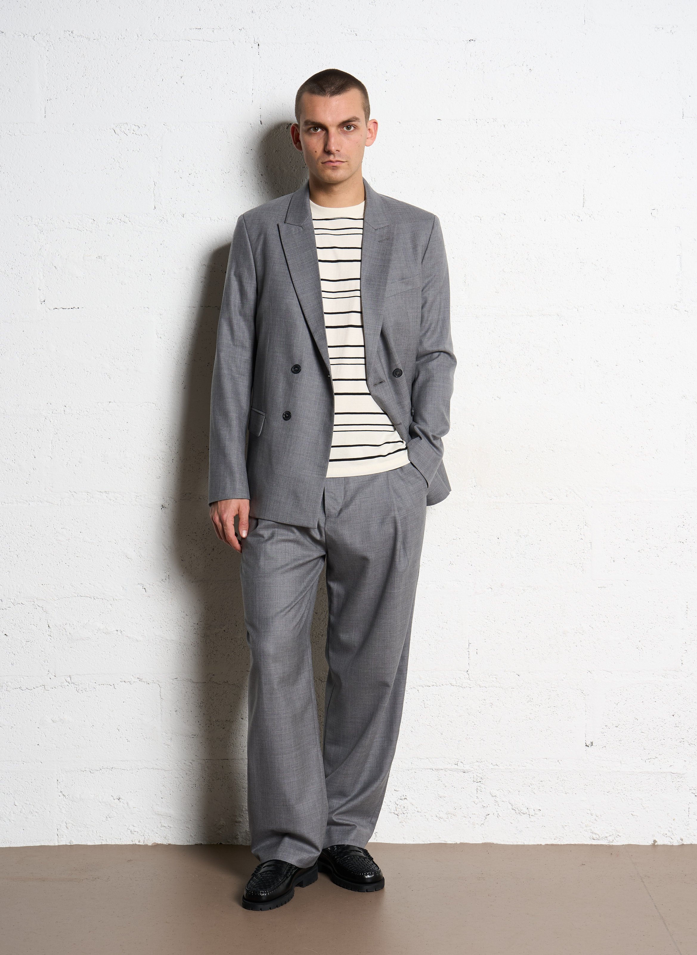 Double-breasted tailored blazer IKKS Grey