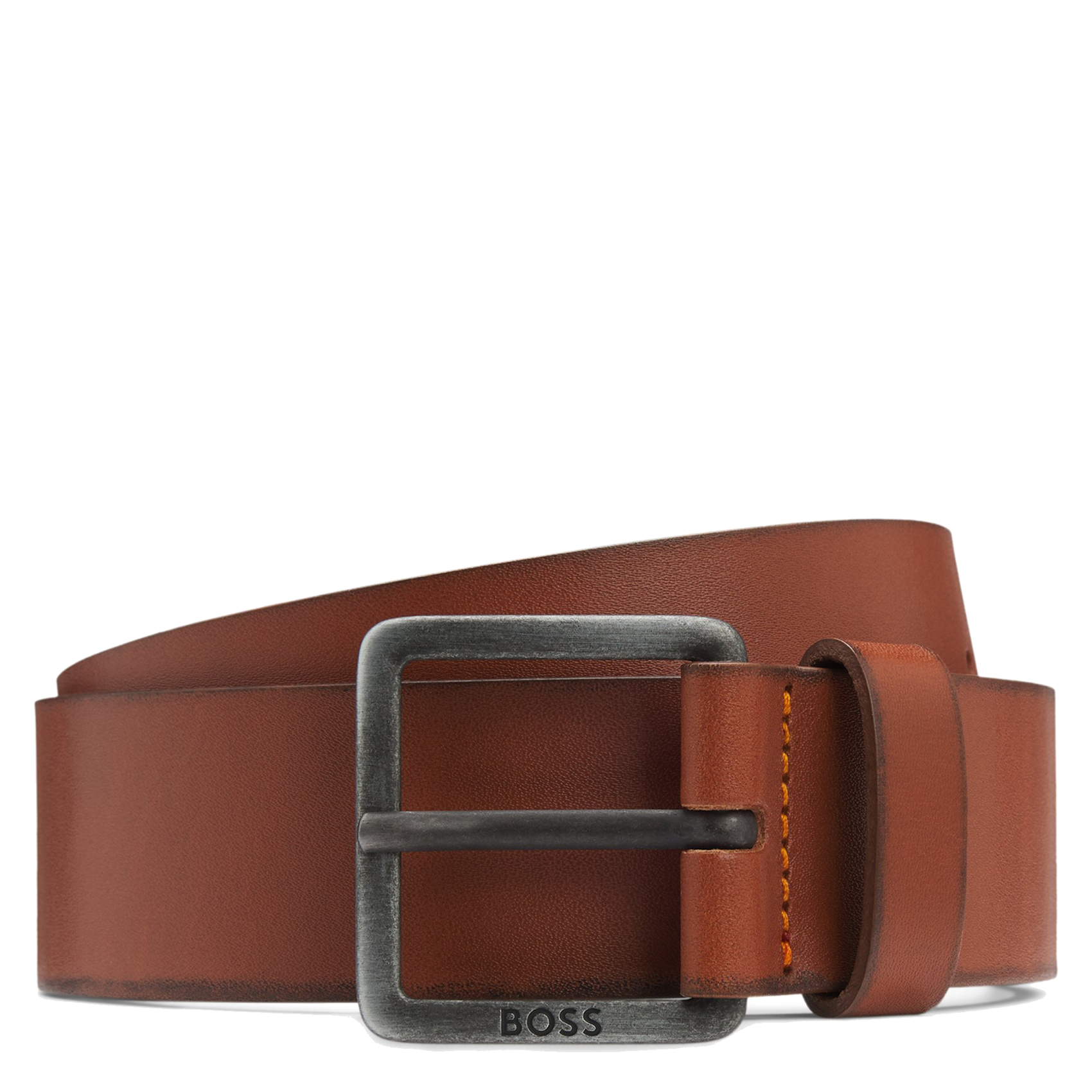 - Buckle closure. - Width: 3 cm.  BOSS Brown