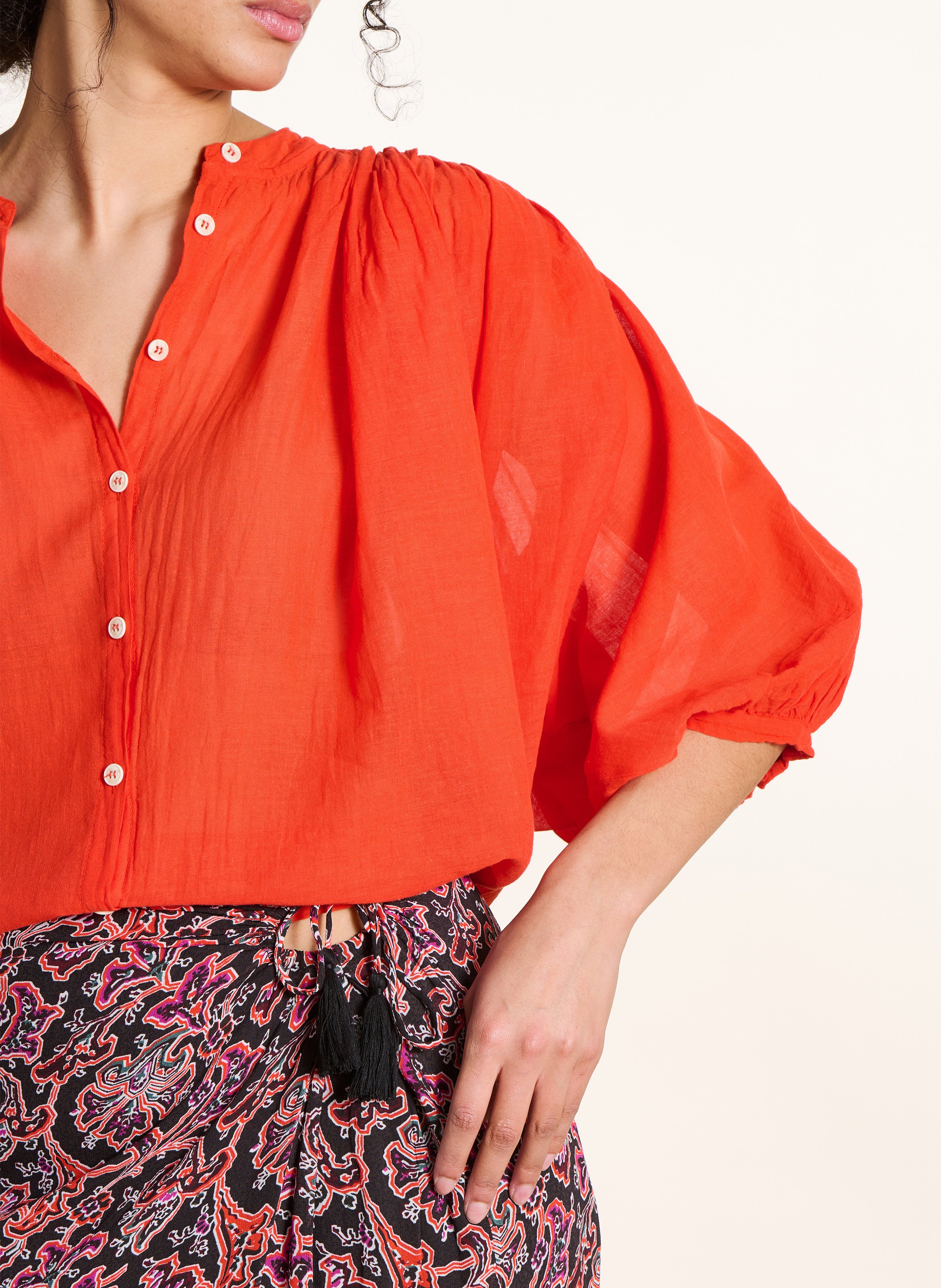 Capri plain oversized shirt LA FEE MARABOUTEE Pink