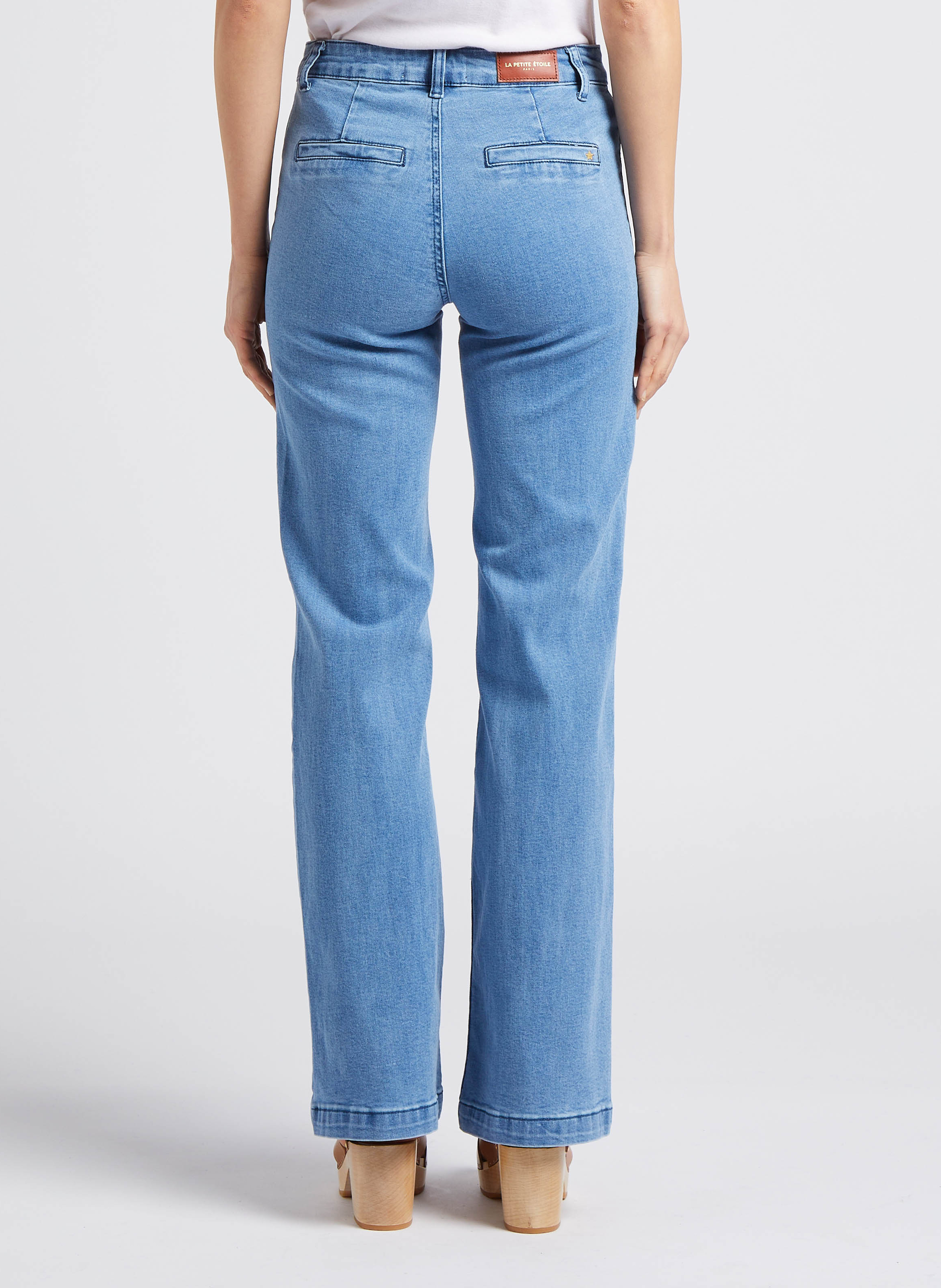 Jean bootcut taille haute LA PETITE ETOILE Blauw