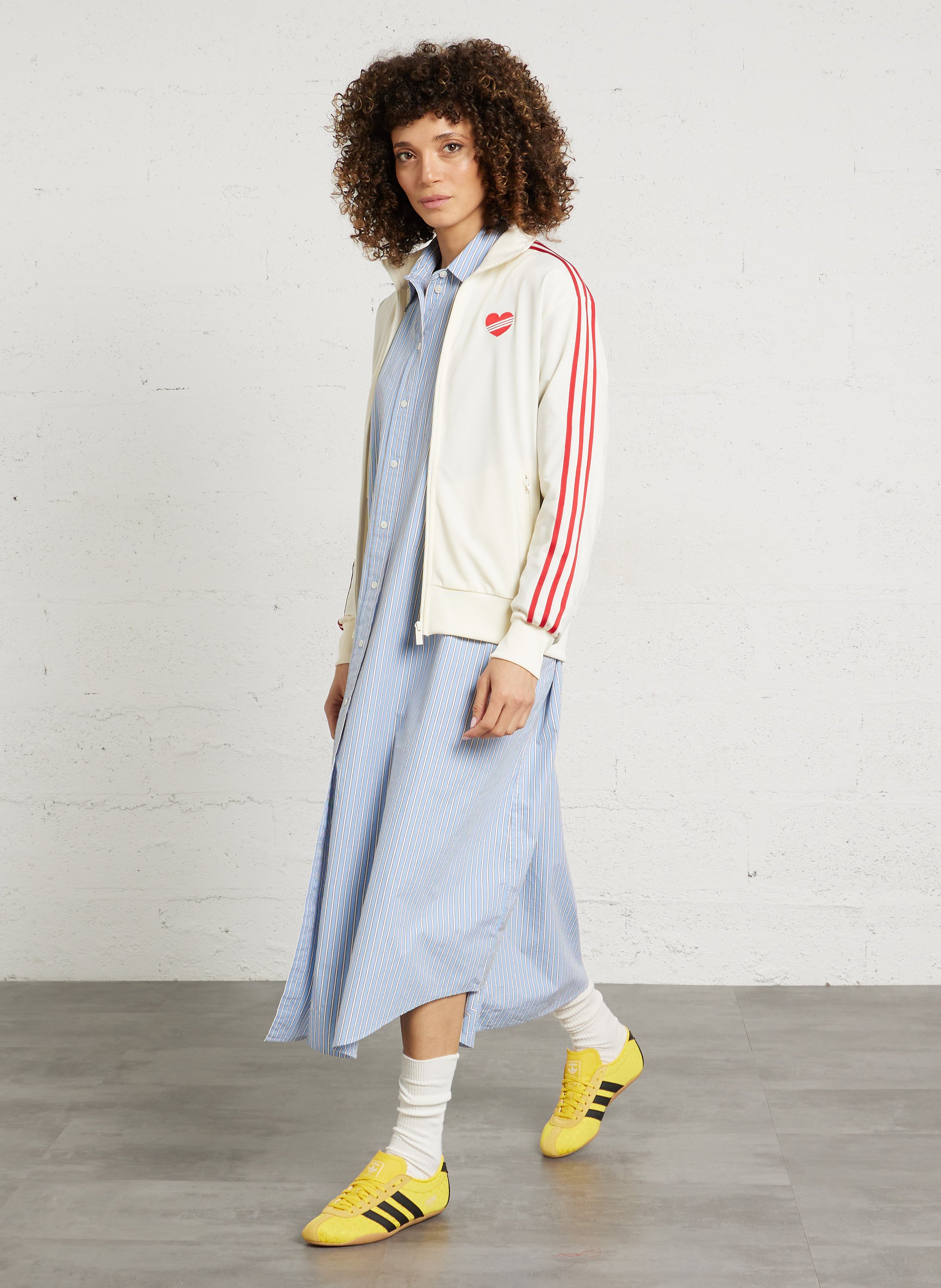 Gestreepte, katoenen overhemdjurk met klassieke kraag BELLEROSE Gestreepte