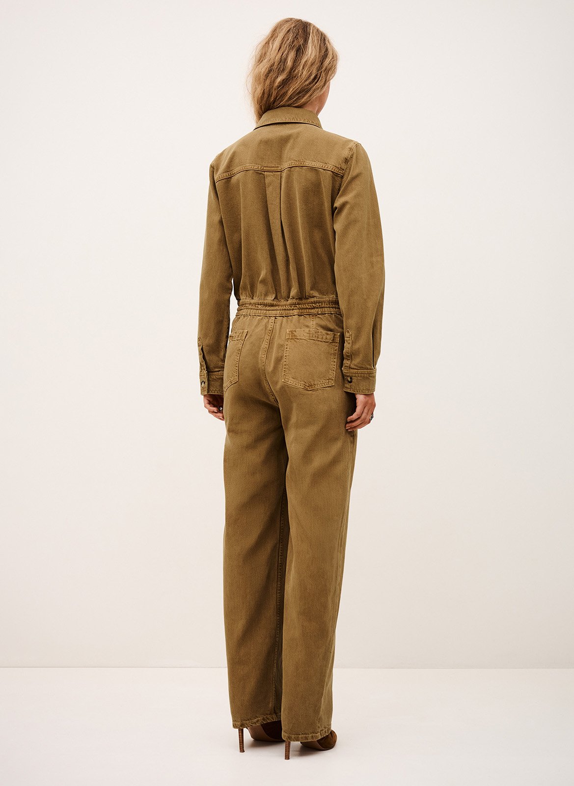 Rechte jumpsuit | katoenblend BA&SH Bruin