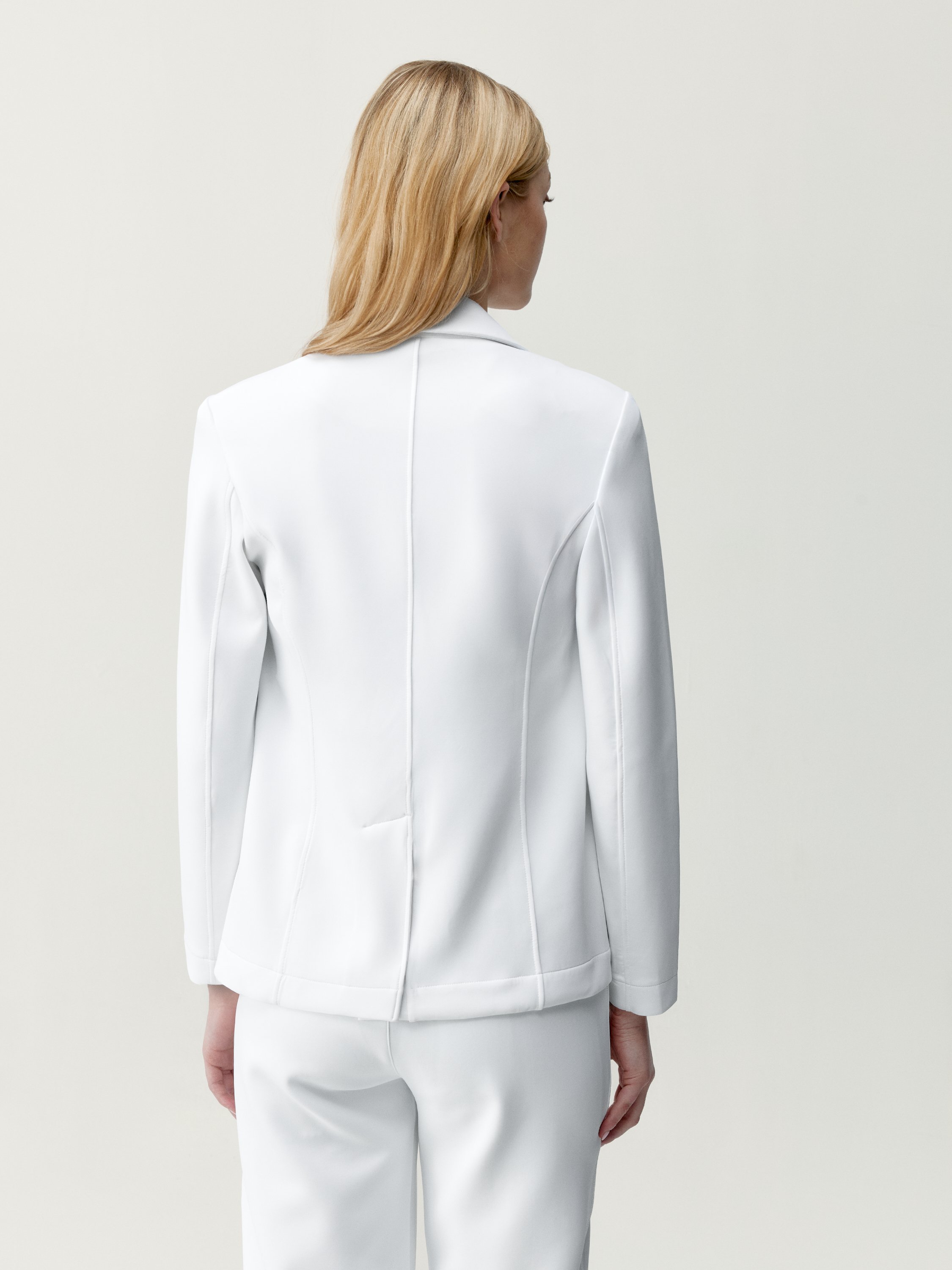 Blazer coupe droite, simple boutonnage lyssa BORN Blanc