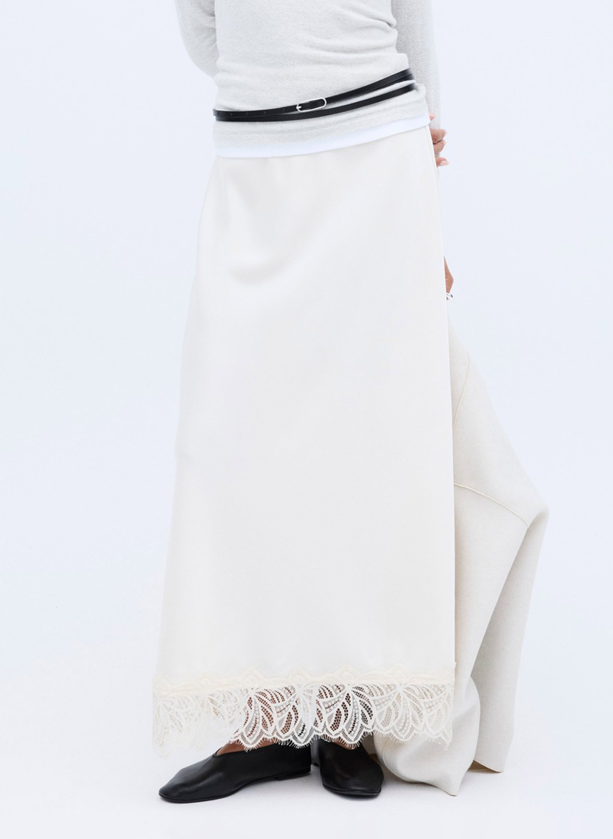 Long skirt with lace detail VILA