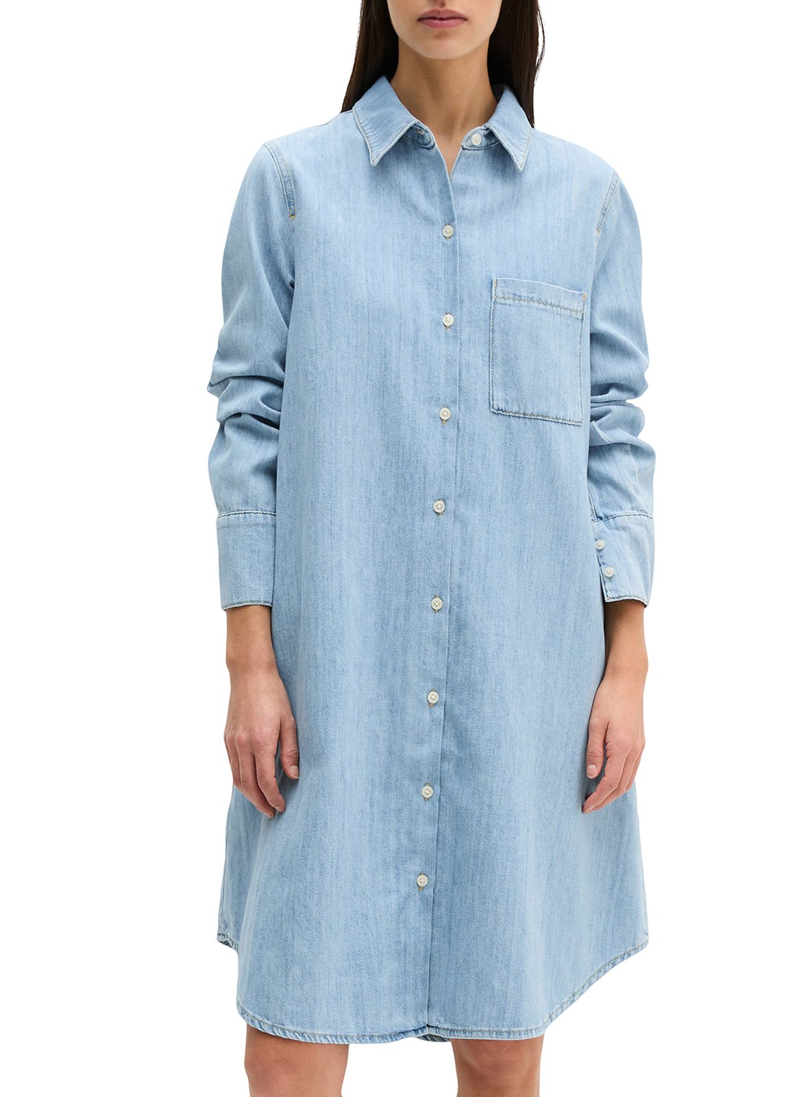 Midikleid aus Baumwolle mit klassischem Kragen MARC O'POLO Blau