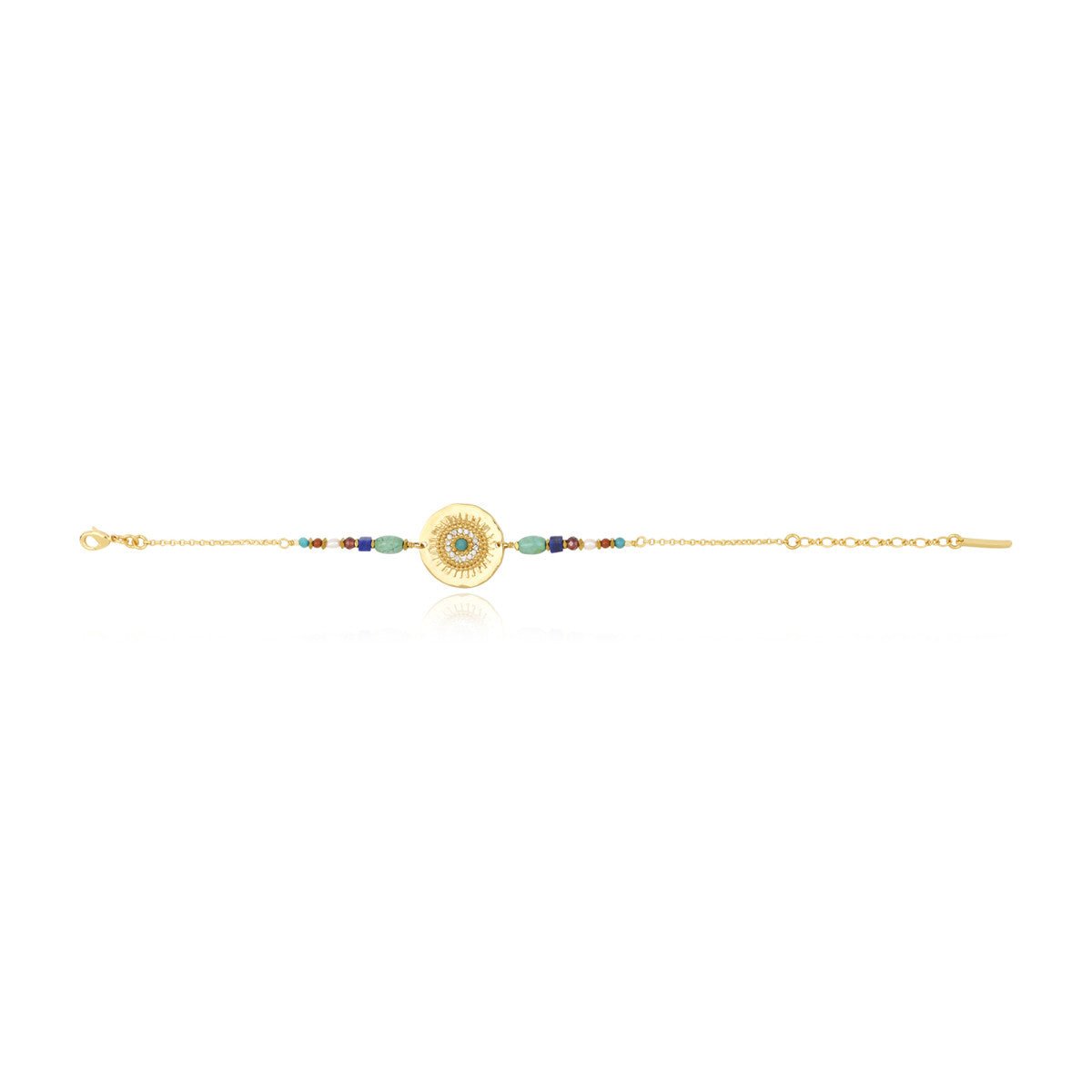 Adjustable fine bracelet   gold-plated SATELLITE PARIS Multicolored