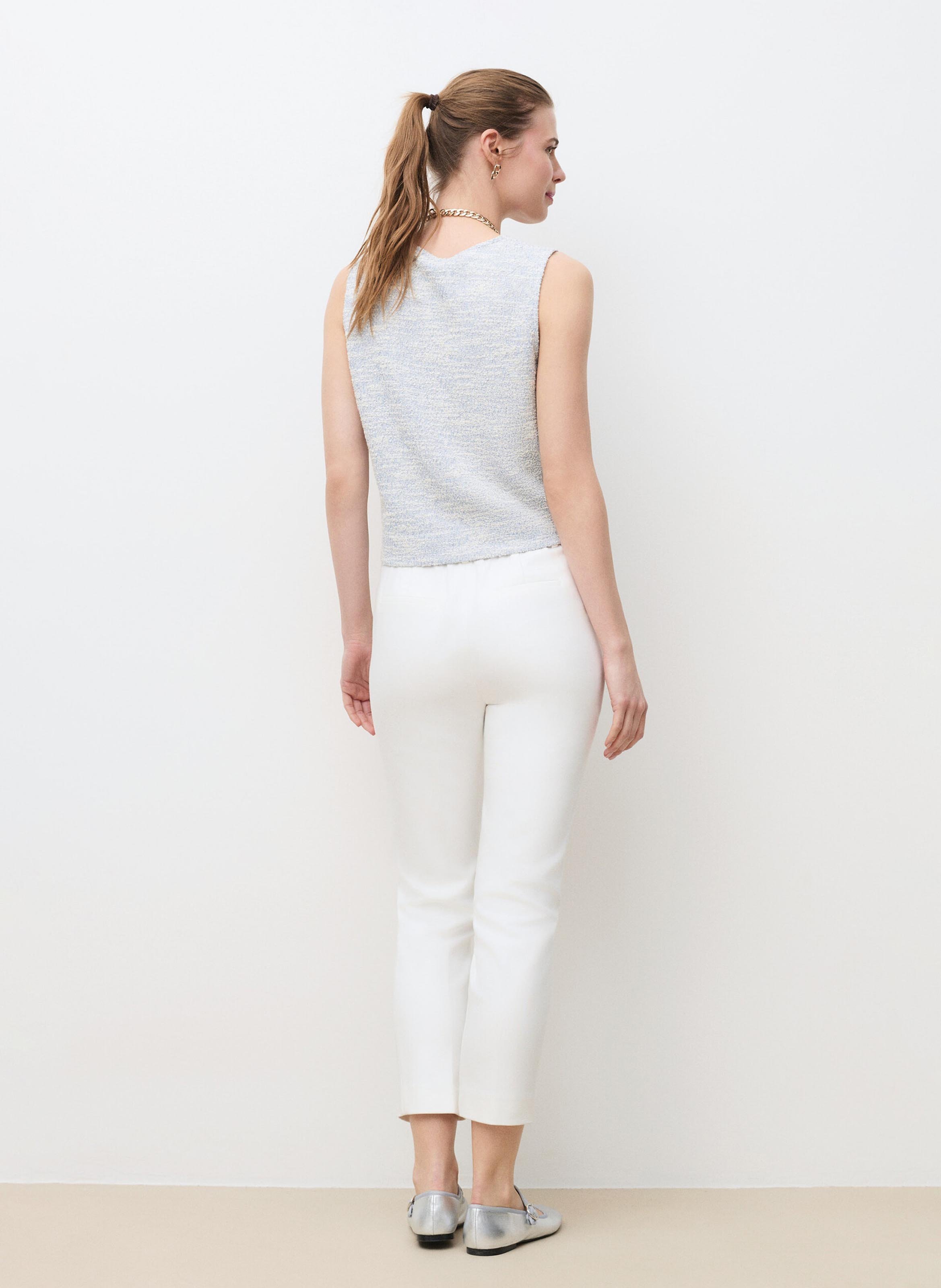 Top con cuello redondo CAROLL Azul