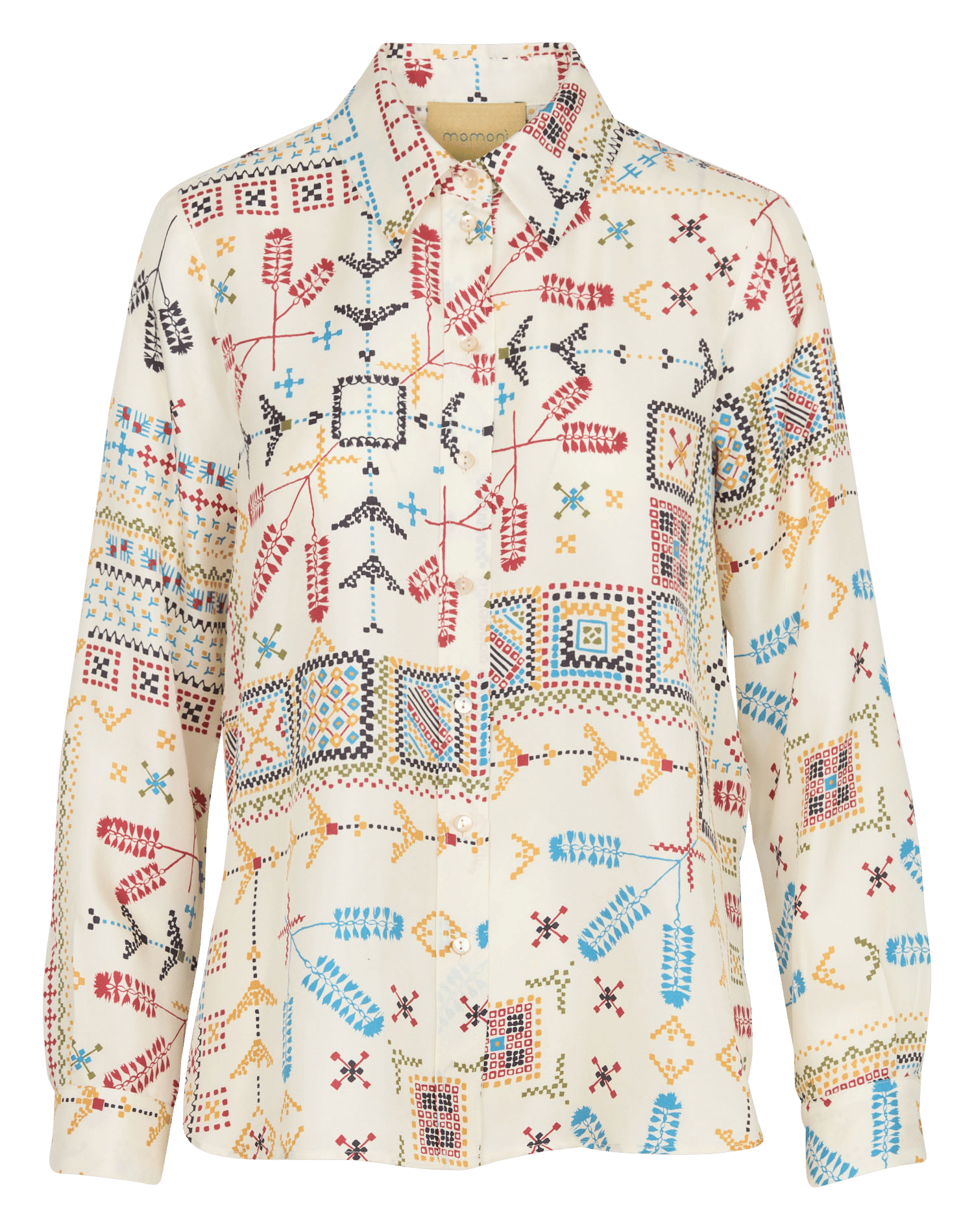 Bedruckte Bluse mit klassischem Kragen MOMONI Mehrfarbig