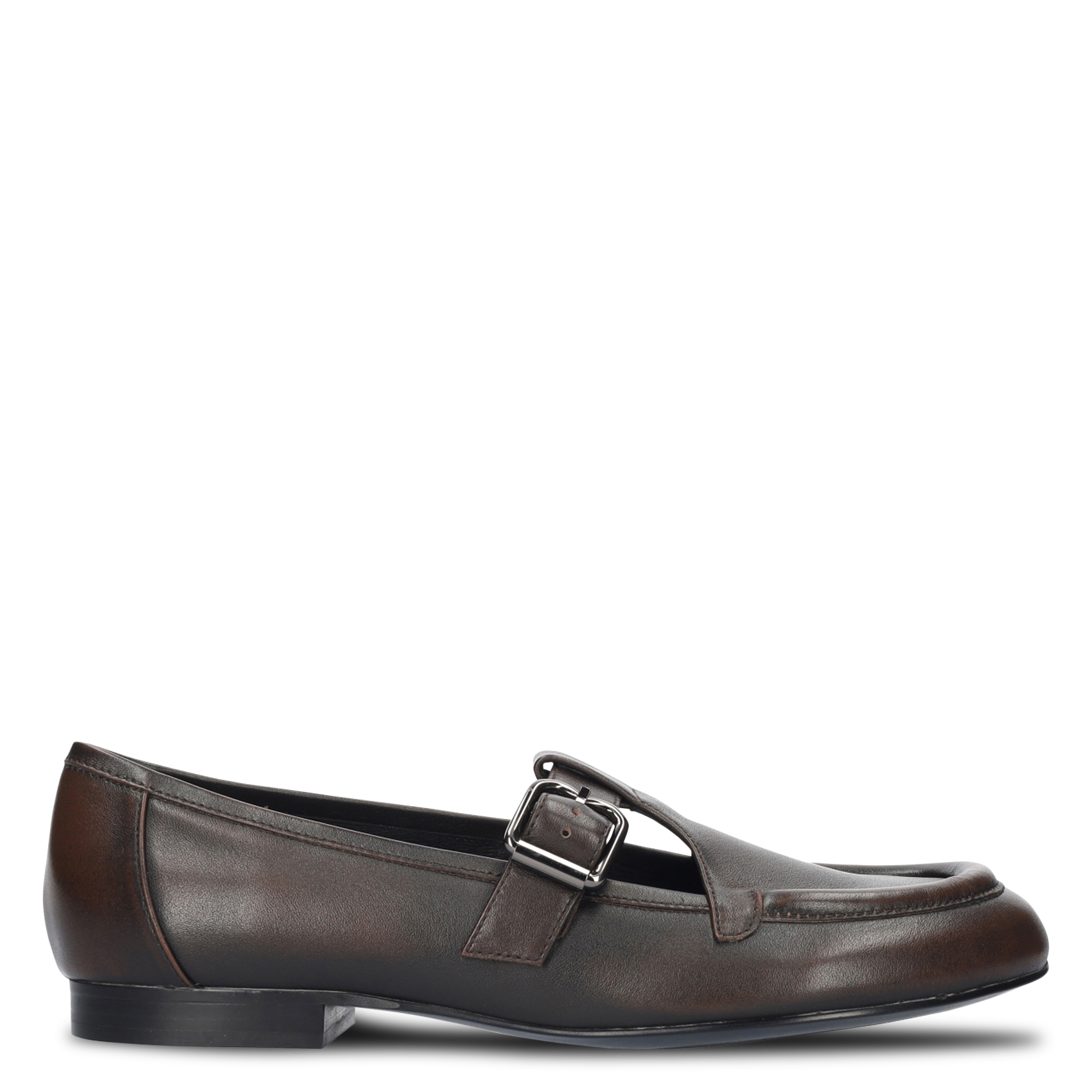 Leren mocassins met gesp BIBI LOU Bruin
