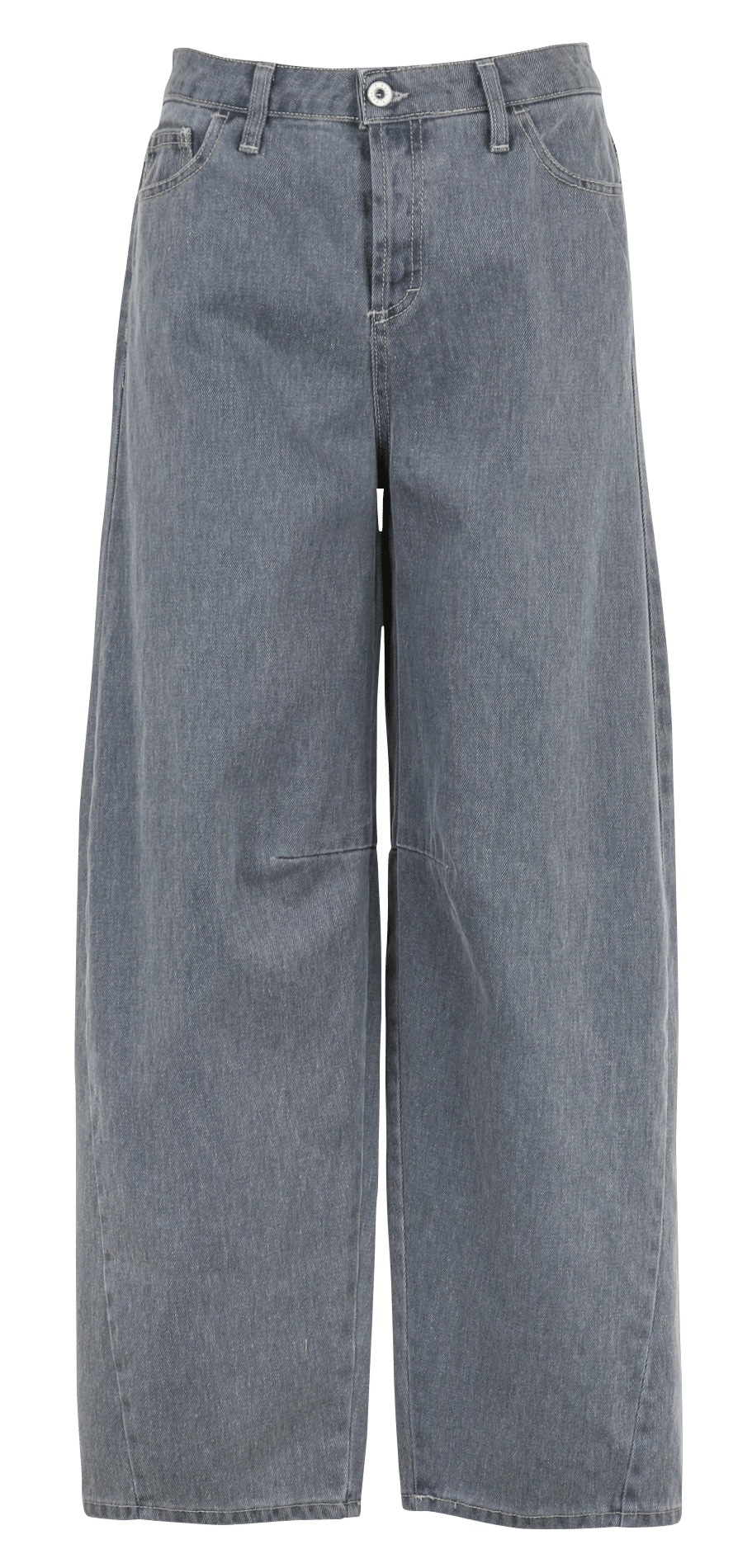 Weite Jeans mit ausgestelltem Bein aus Baumwolle PLEASE Blau