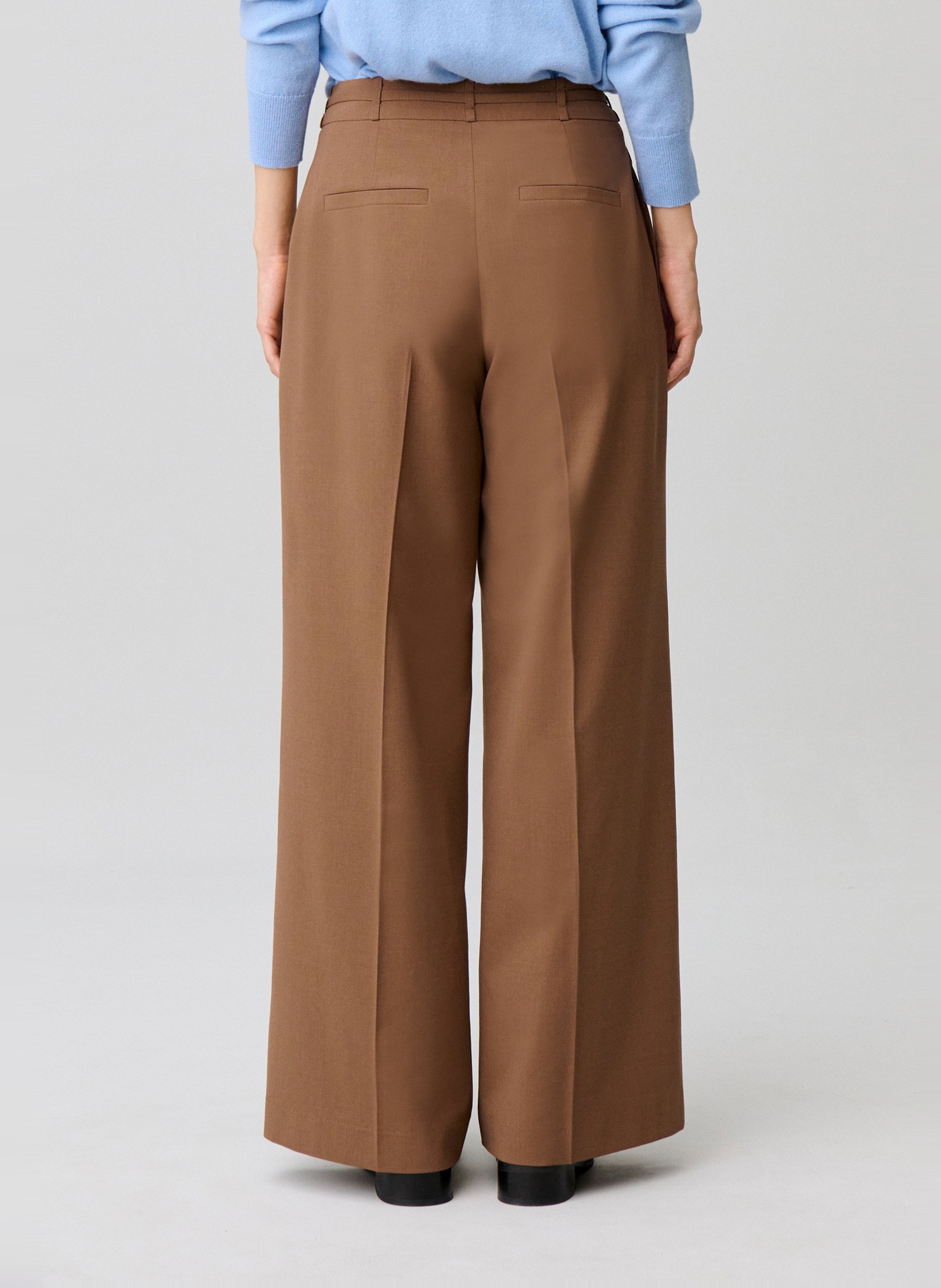 Wijde broek | wolblend CLAUDIE PIERLOT Beige