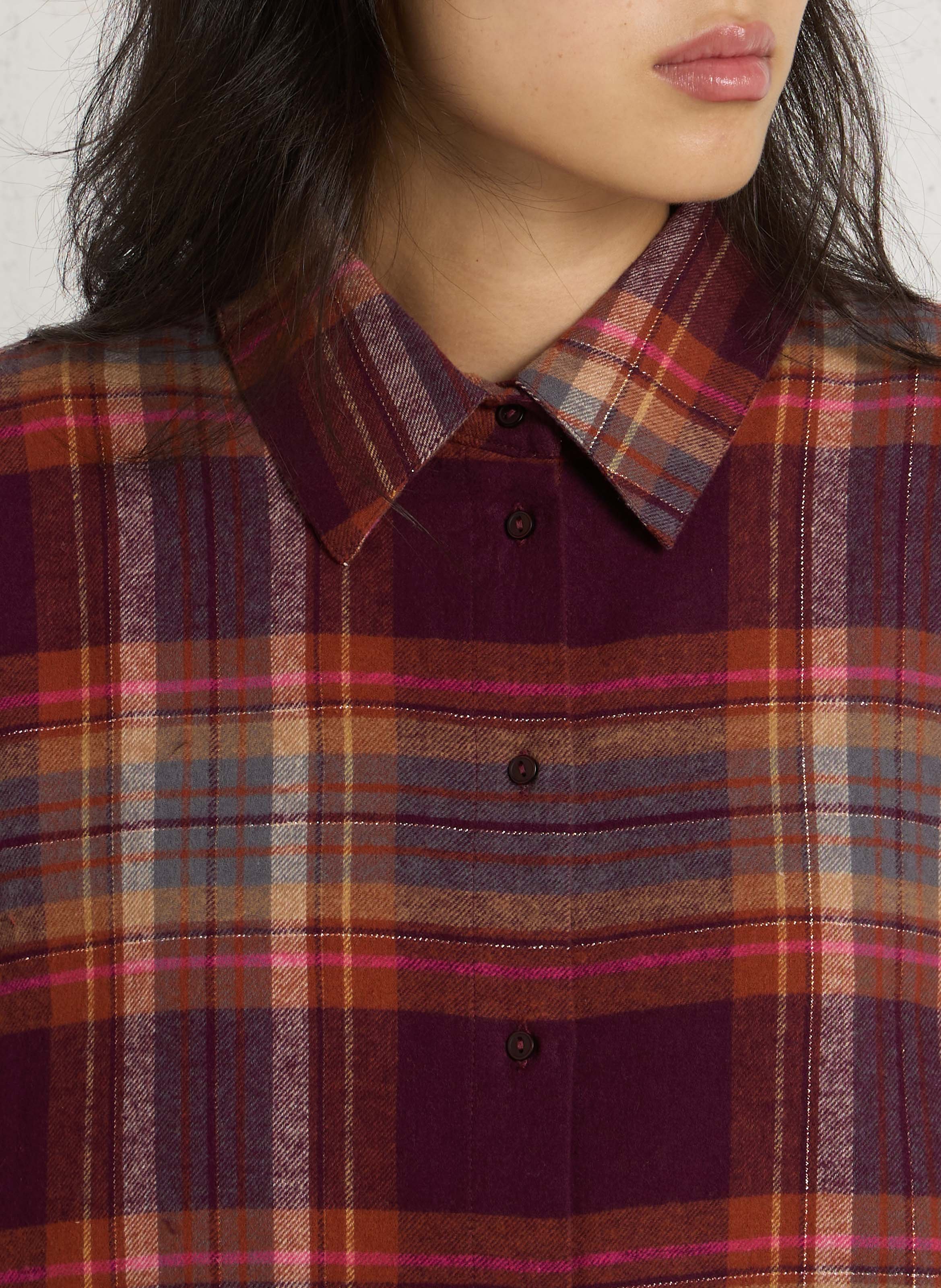 Chemise col classique en coton mélangé SUD EXPRESS Rouge