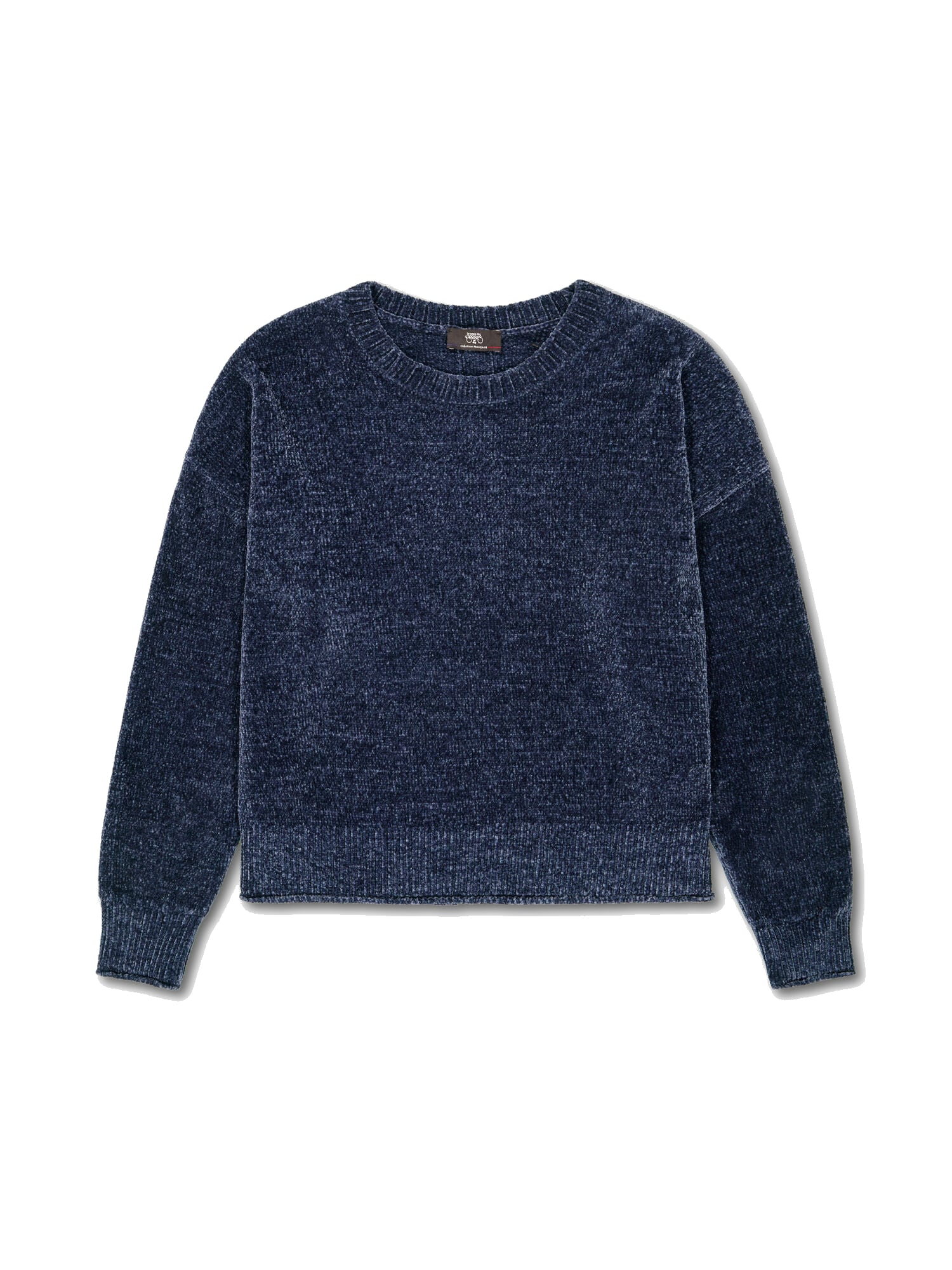 Buttoned crew-neck sweater LE TEMPS DES CERISES Blue