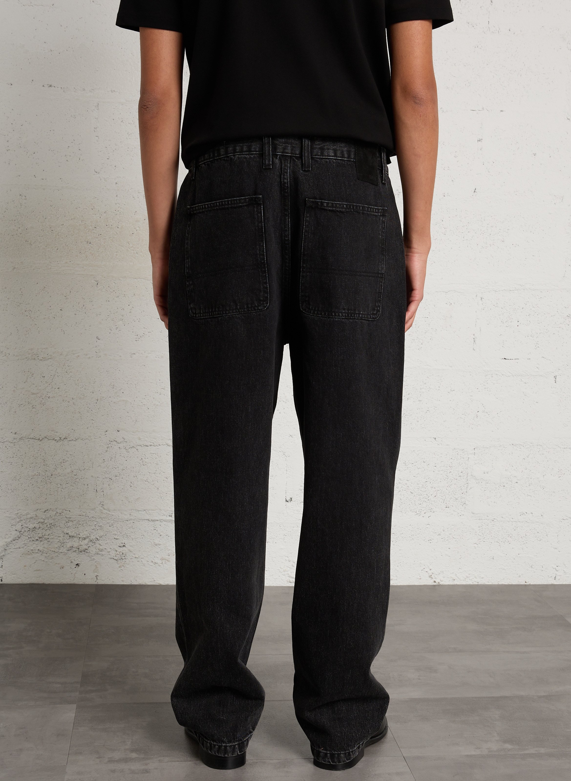 Jean large en coton SOLID Bleu