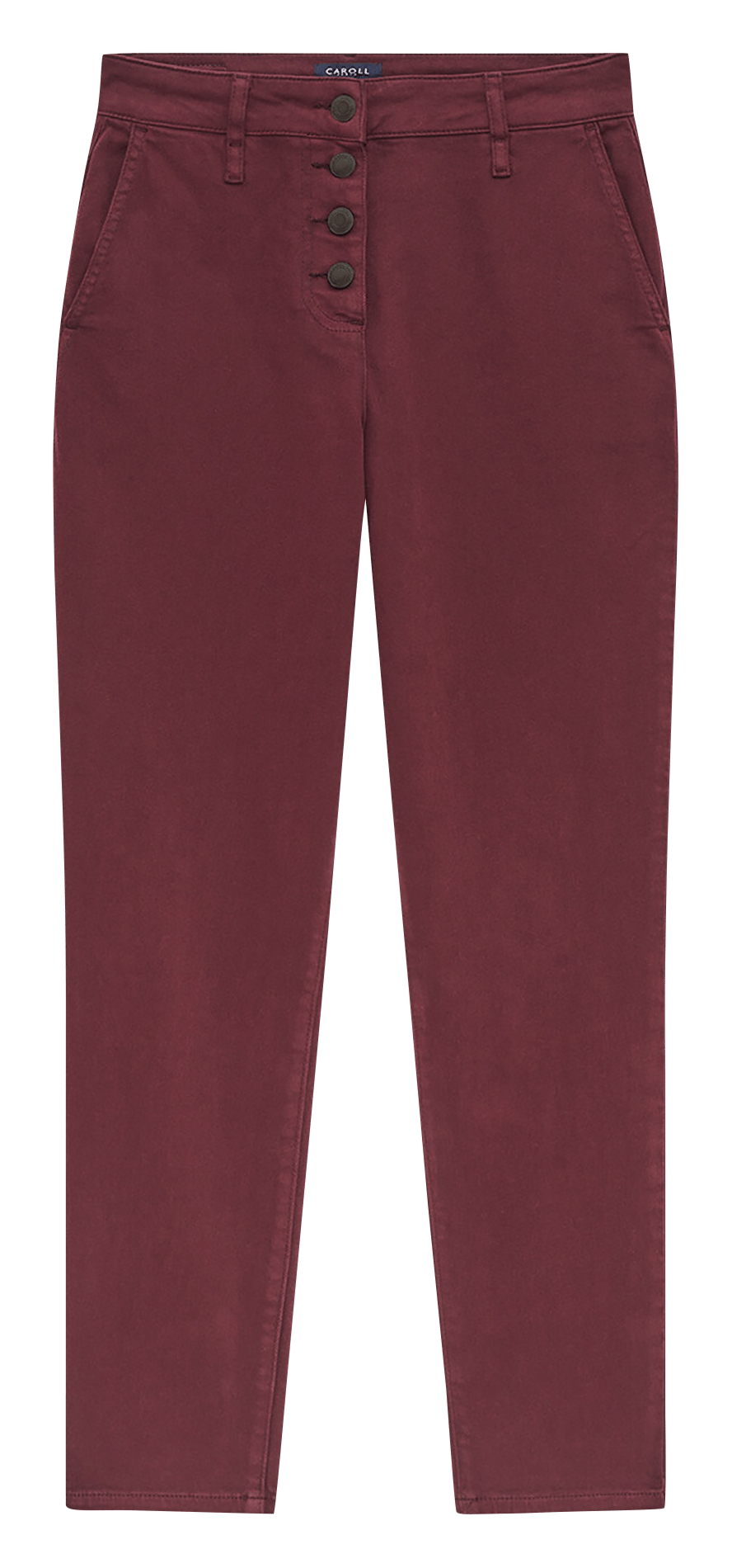 Pantalon slim en coton mélangé  CAROLL Rouge