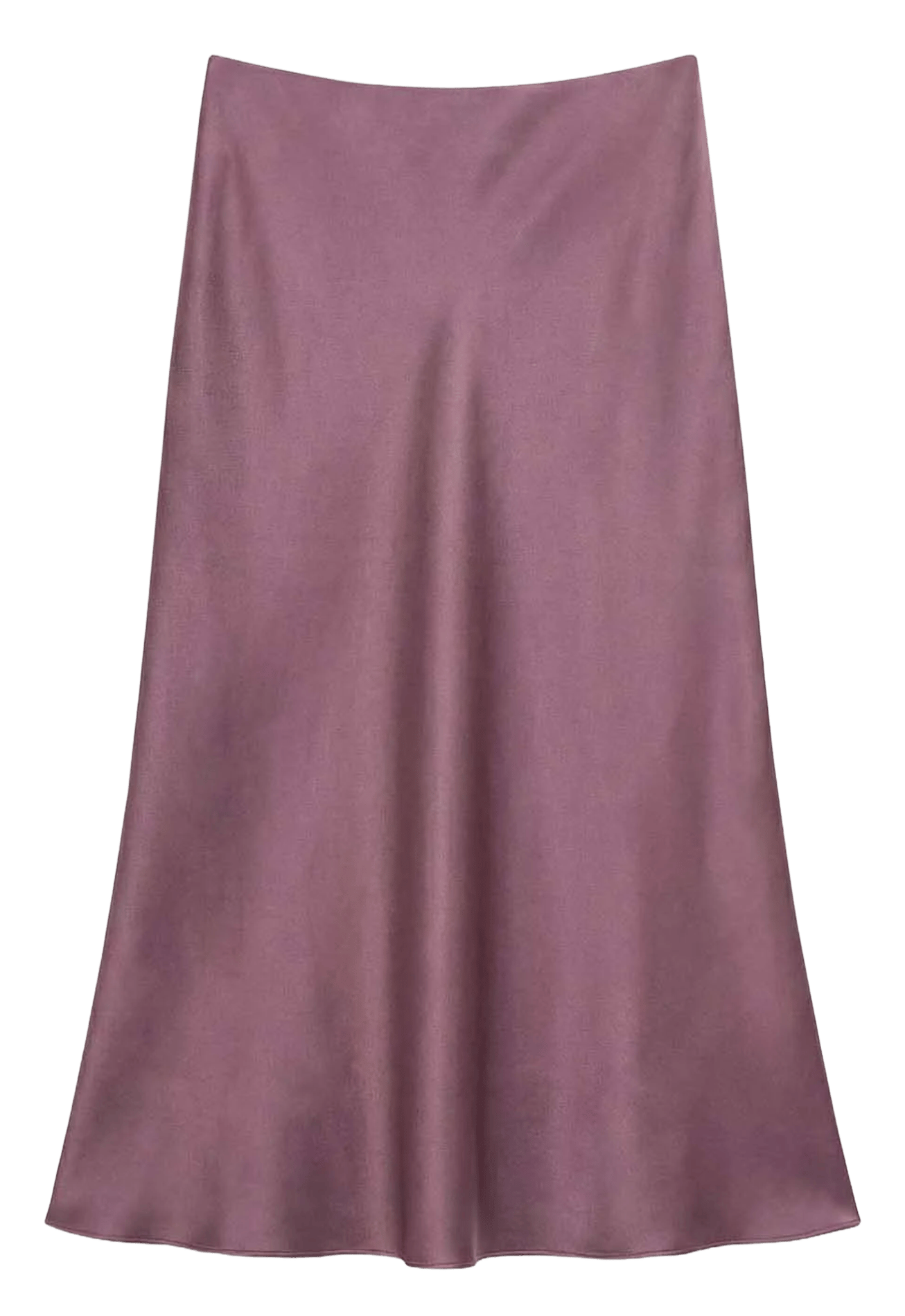 Fluid flared satin midi skirt | Purple TARA JARMON Women