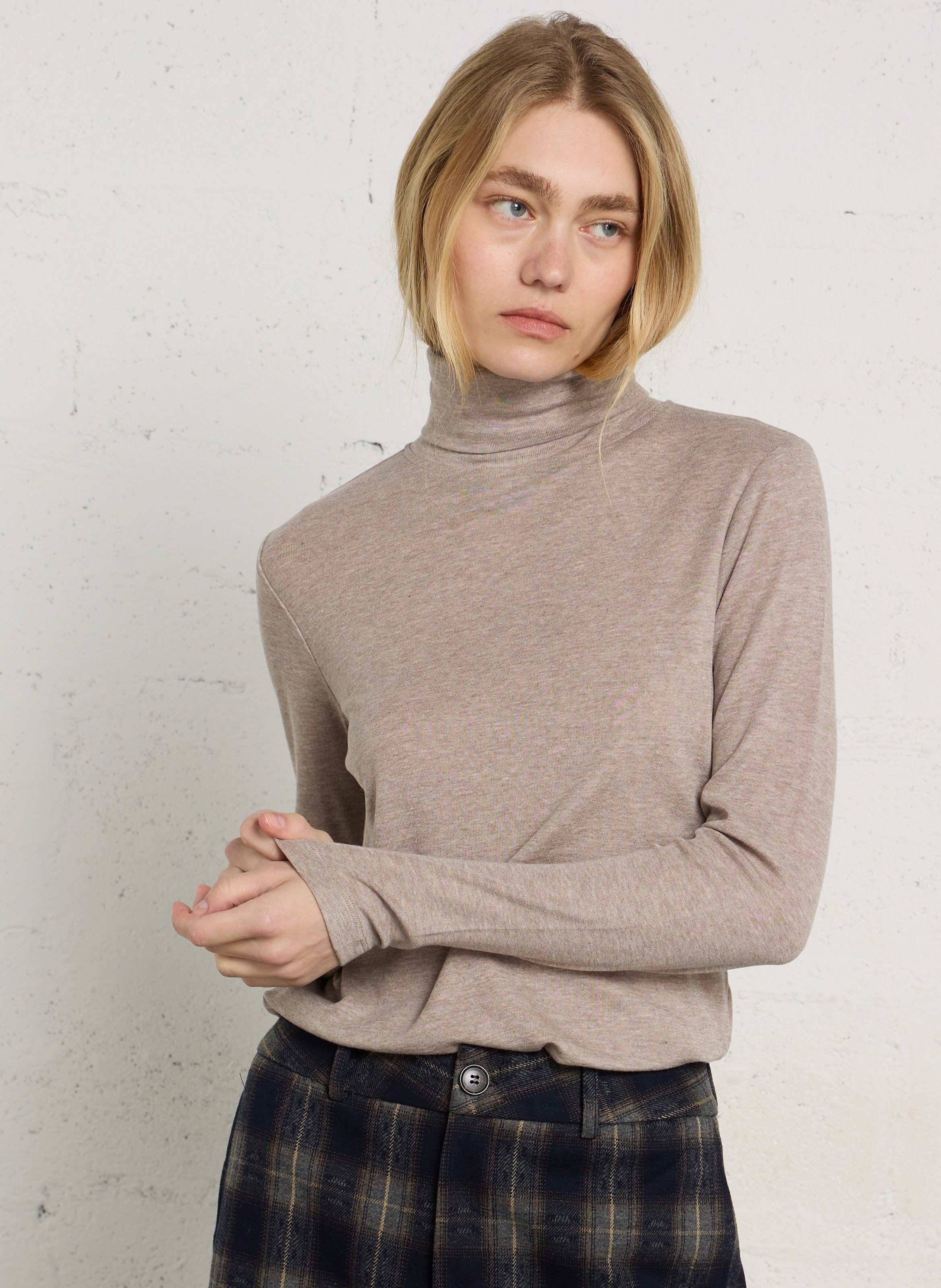 Long-sleeved roll-neck MAISON 123 Grey