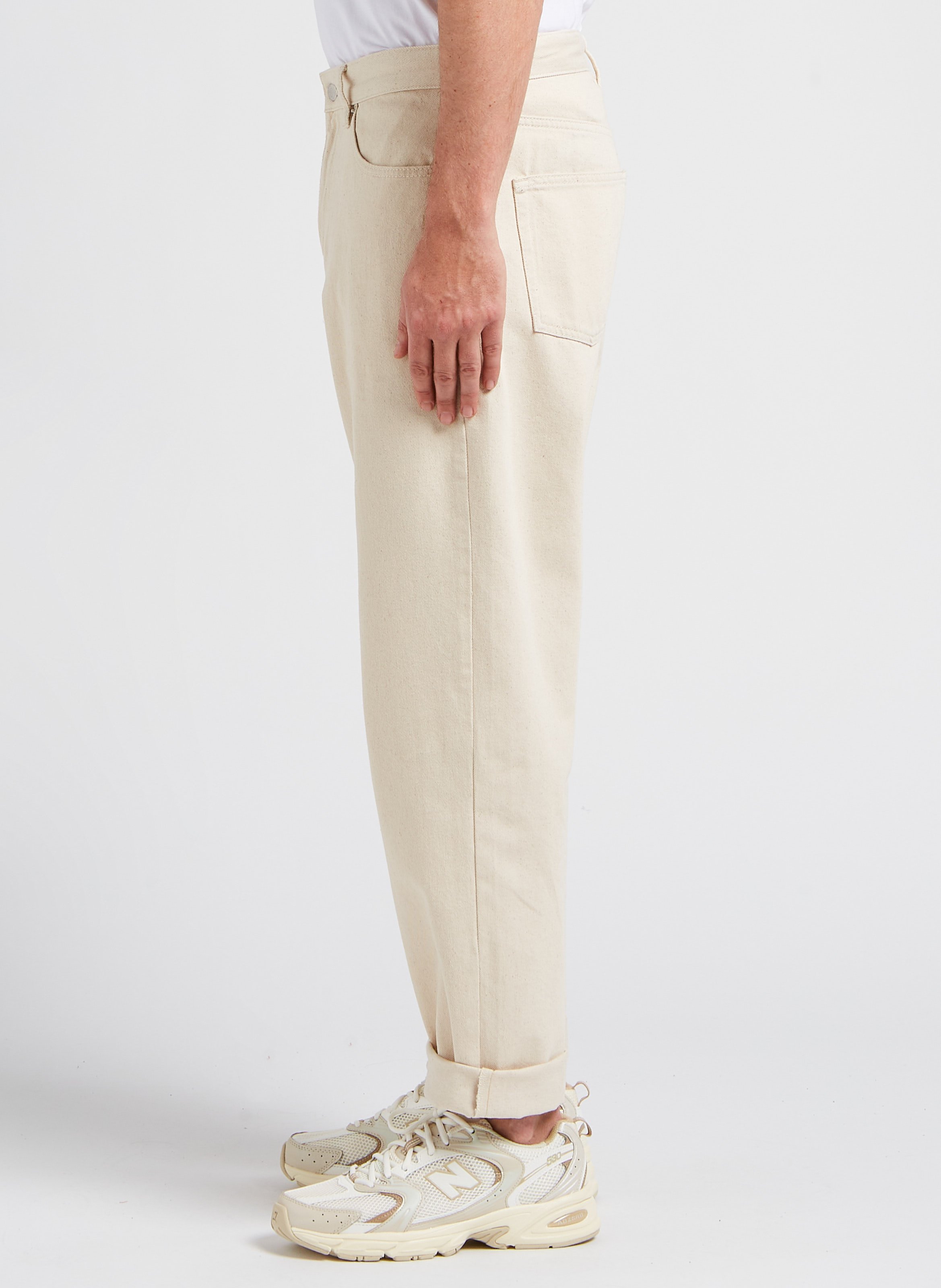 Casual jeans van biokatoen LES DEUX Beige
