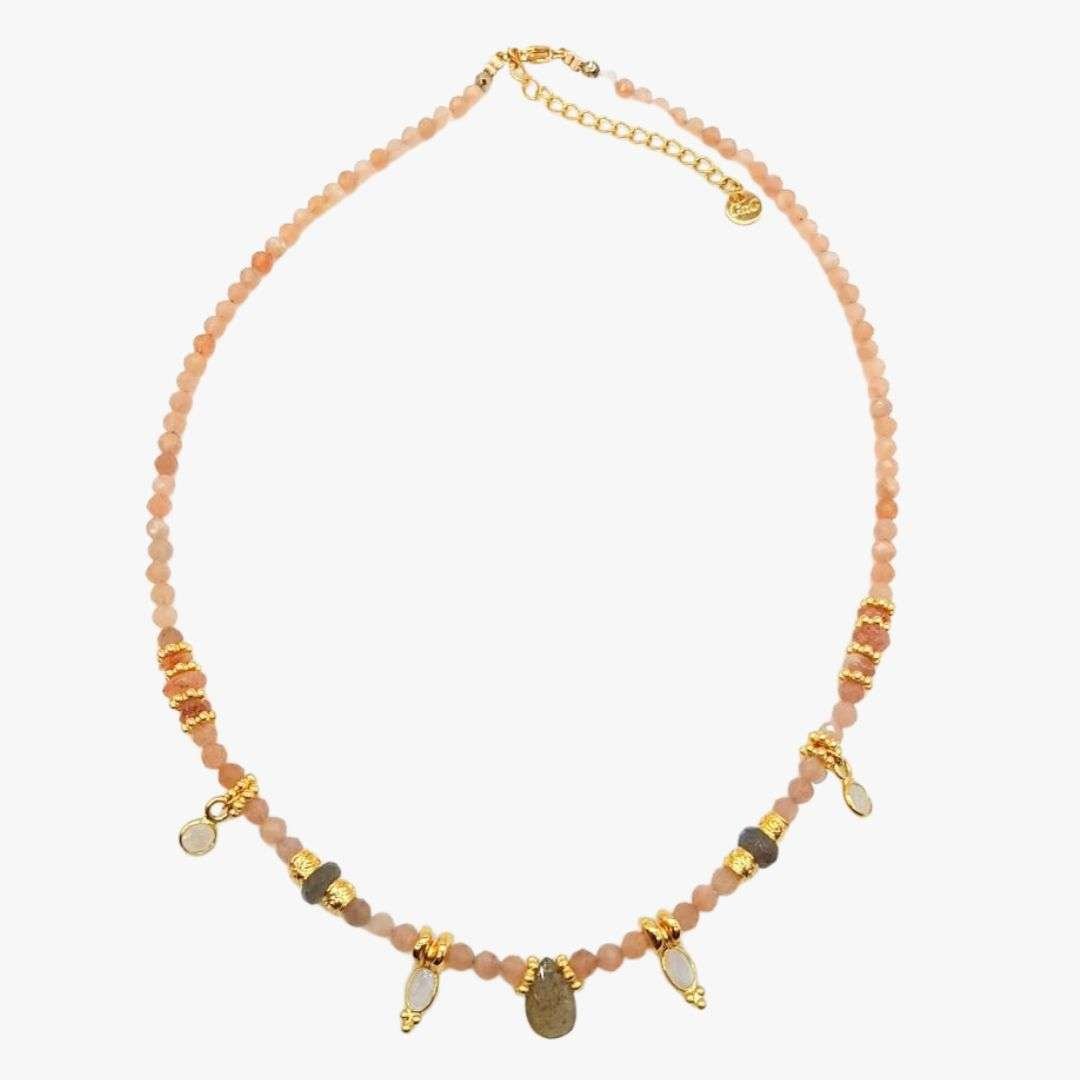 Sunstone necklace GINANDGER Orange