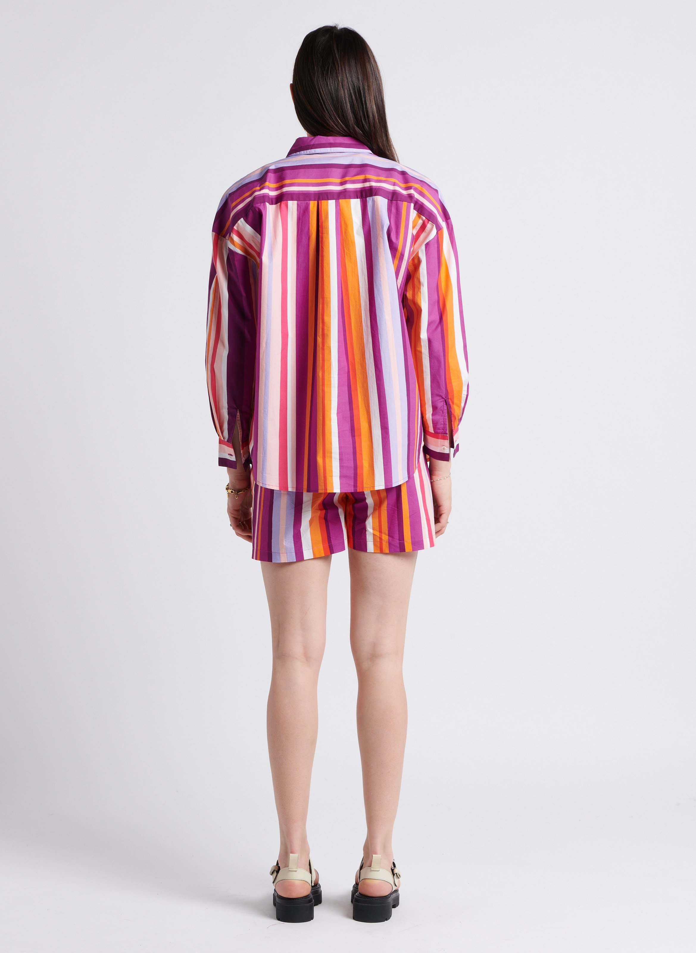 Chemise ample rayée en coton LA PETITE ETOILE Multicolore