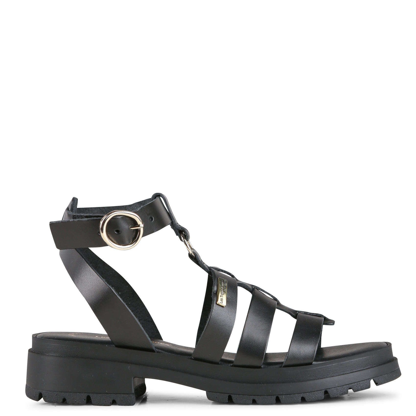 Ledersandalen mit Absatz LES TROPEZIENNES PAR M.BELARBI Schwarz