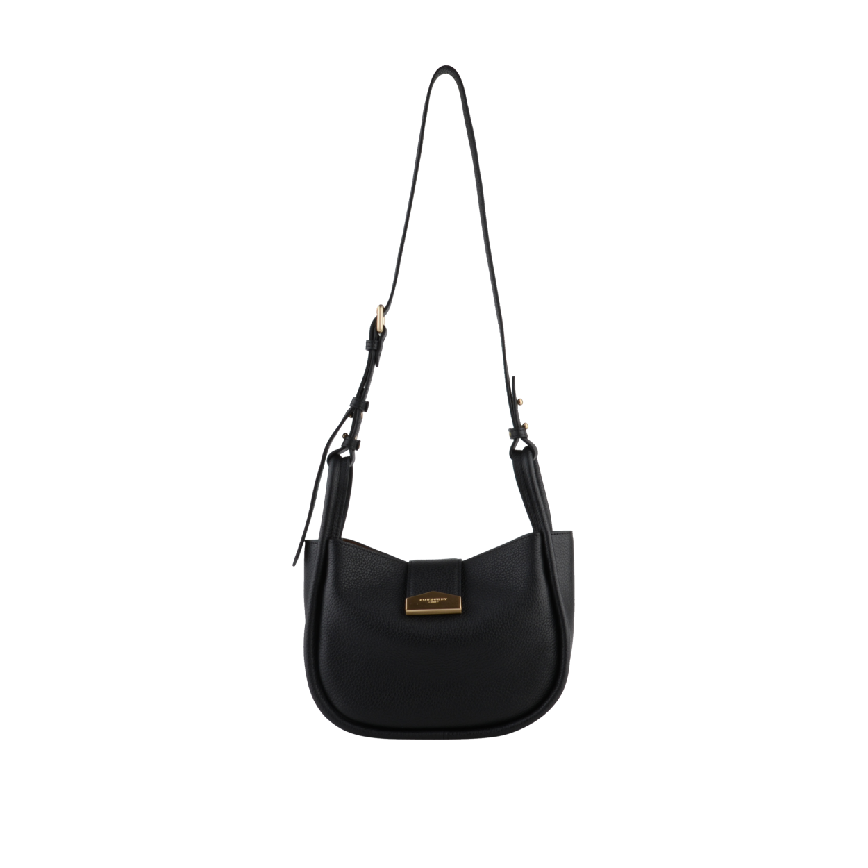 Leather clutch bag POURCHET