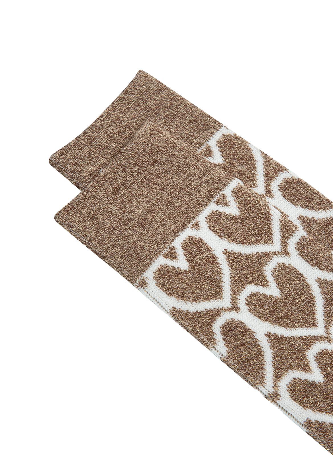 Chaussettes imprimées en coton bio mélangé ANT45 Marron