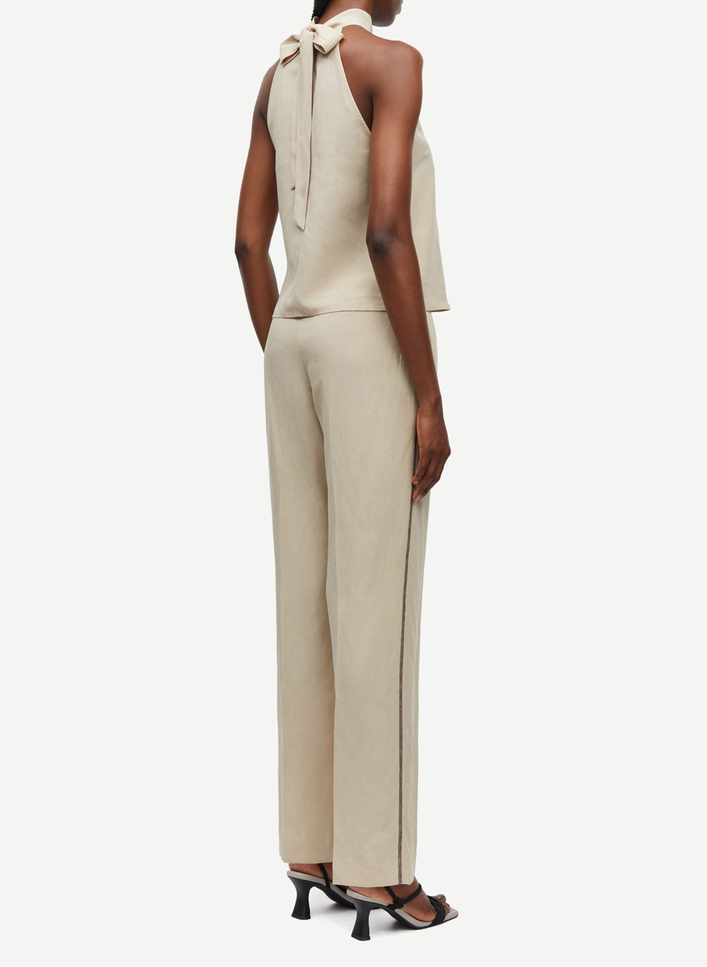 Carrotbroek met hoge taille SAMSOE SAMSOE Beige