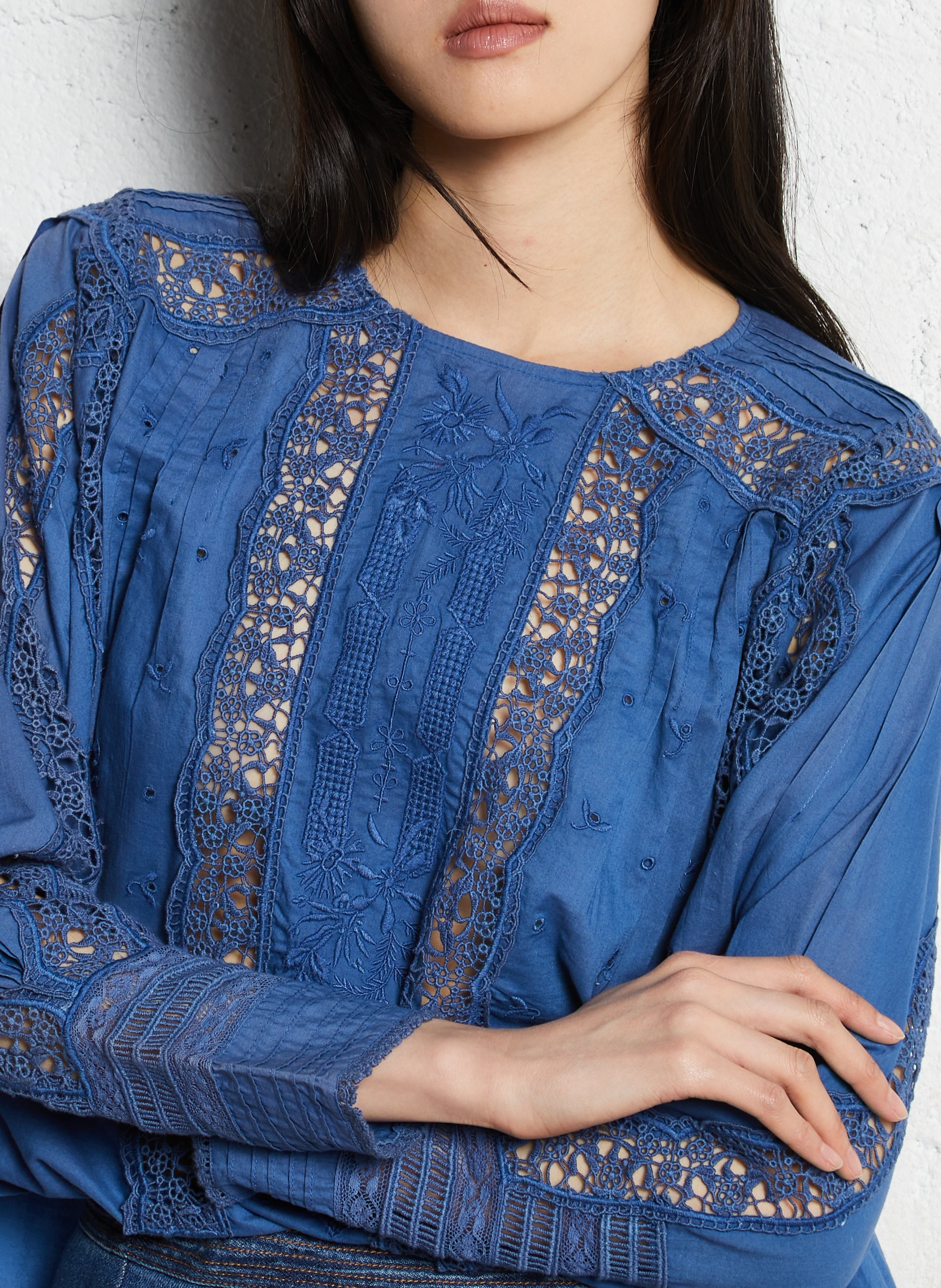 Capri plain oversized shirt LOUISE MISHA Blue