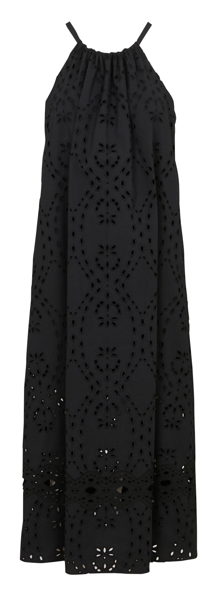 Robe longue col rond en coton BA&SH Noir