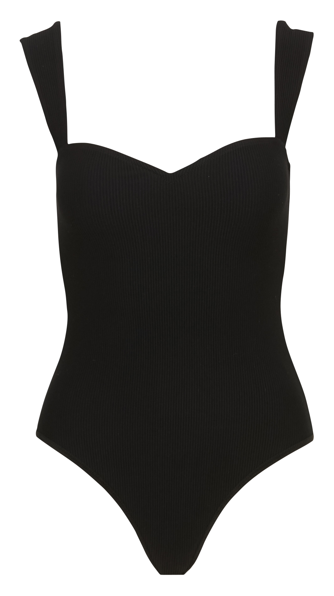 Heart-shaped neckline bodysuit FLAIR Black