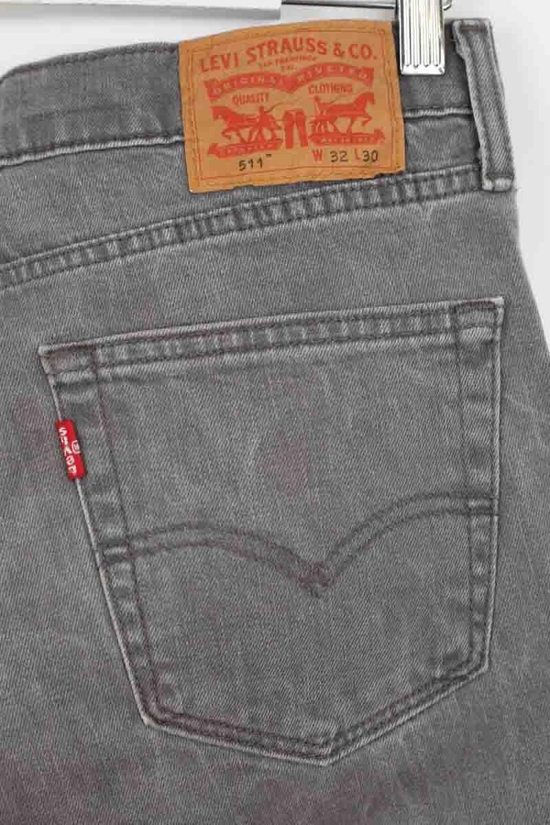 Cotton skinny jeans LEVI'S - Seconde main Grey