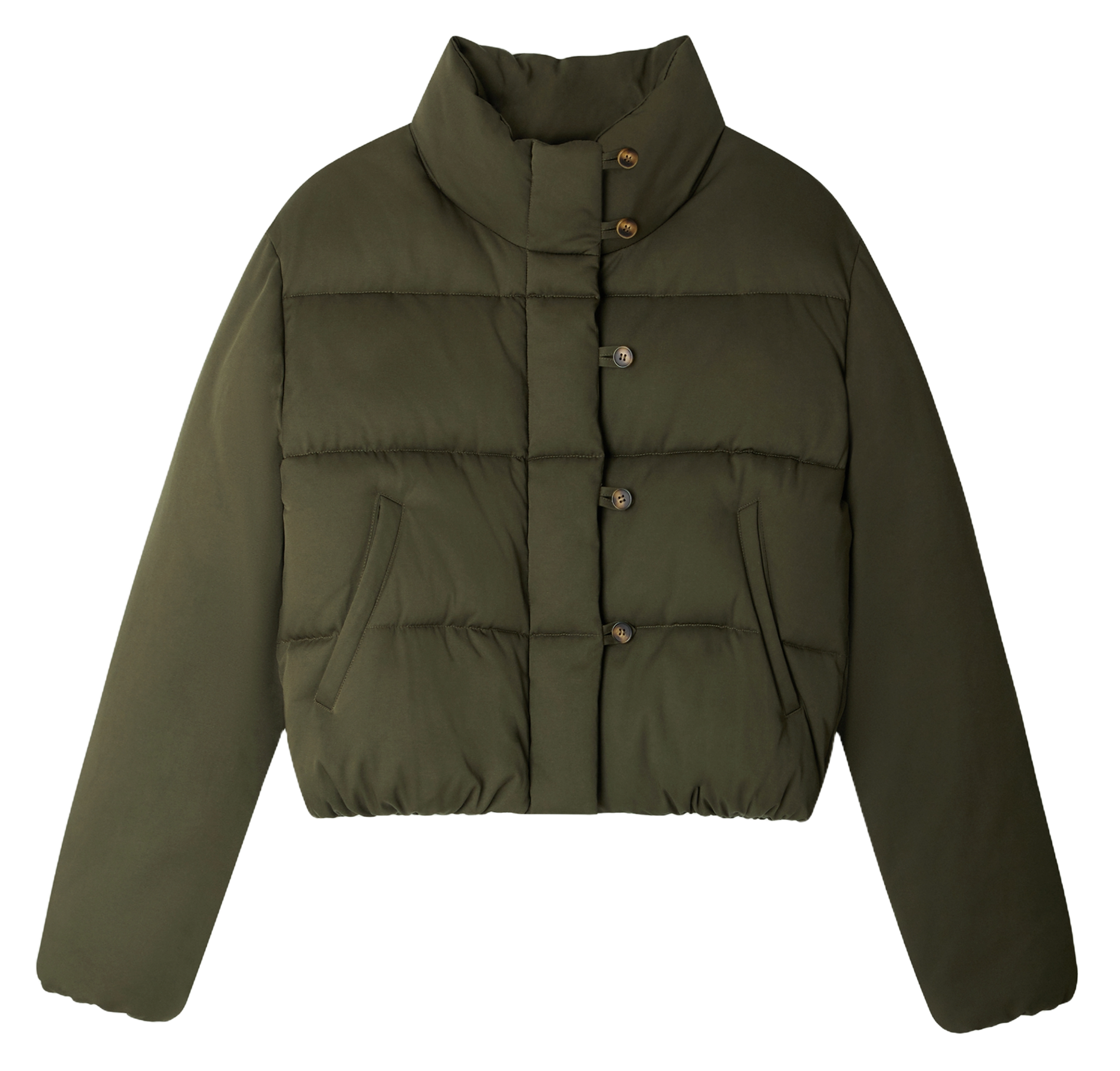 High-neck padded jacket SOEUR Khaki