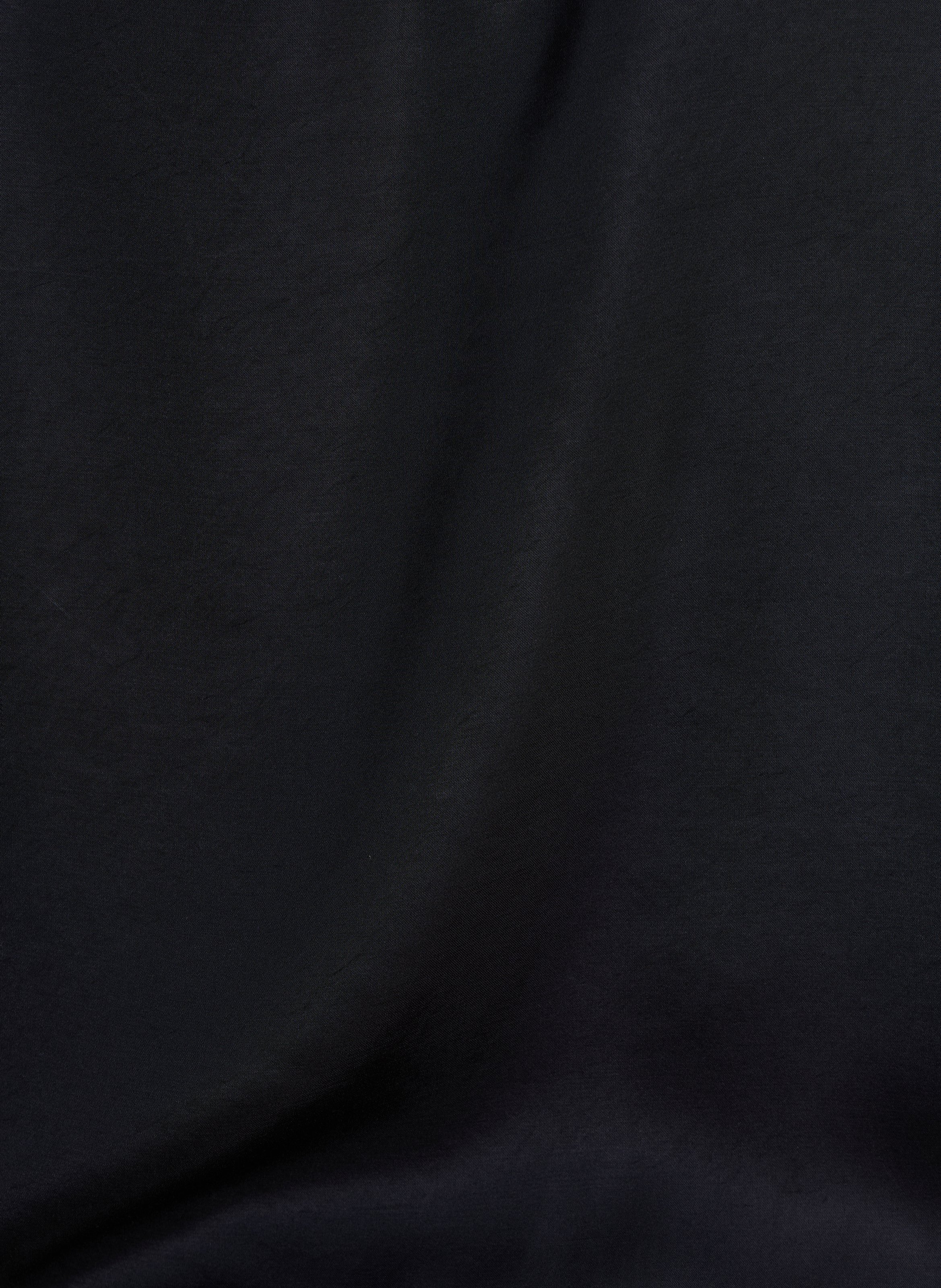 Loose fit boat neck satin top LA FEE MARABOUTEE Black