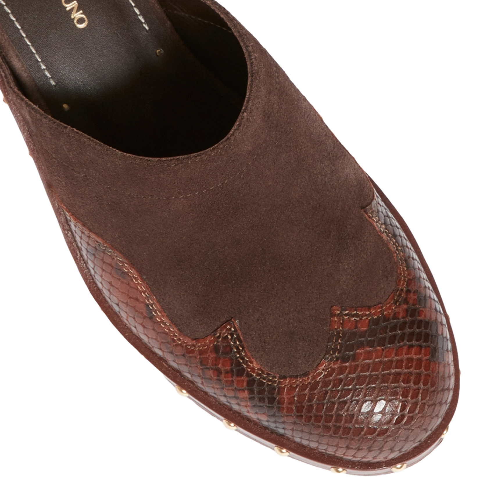 Klompen van suède en tweemateriaal leer VANESSA BRUNO Zwart