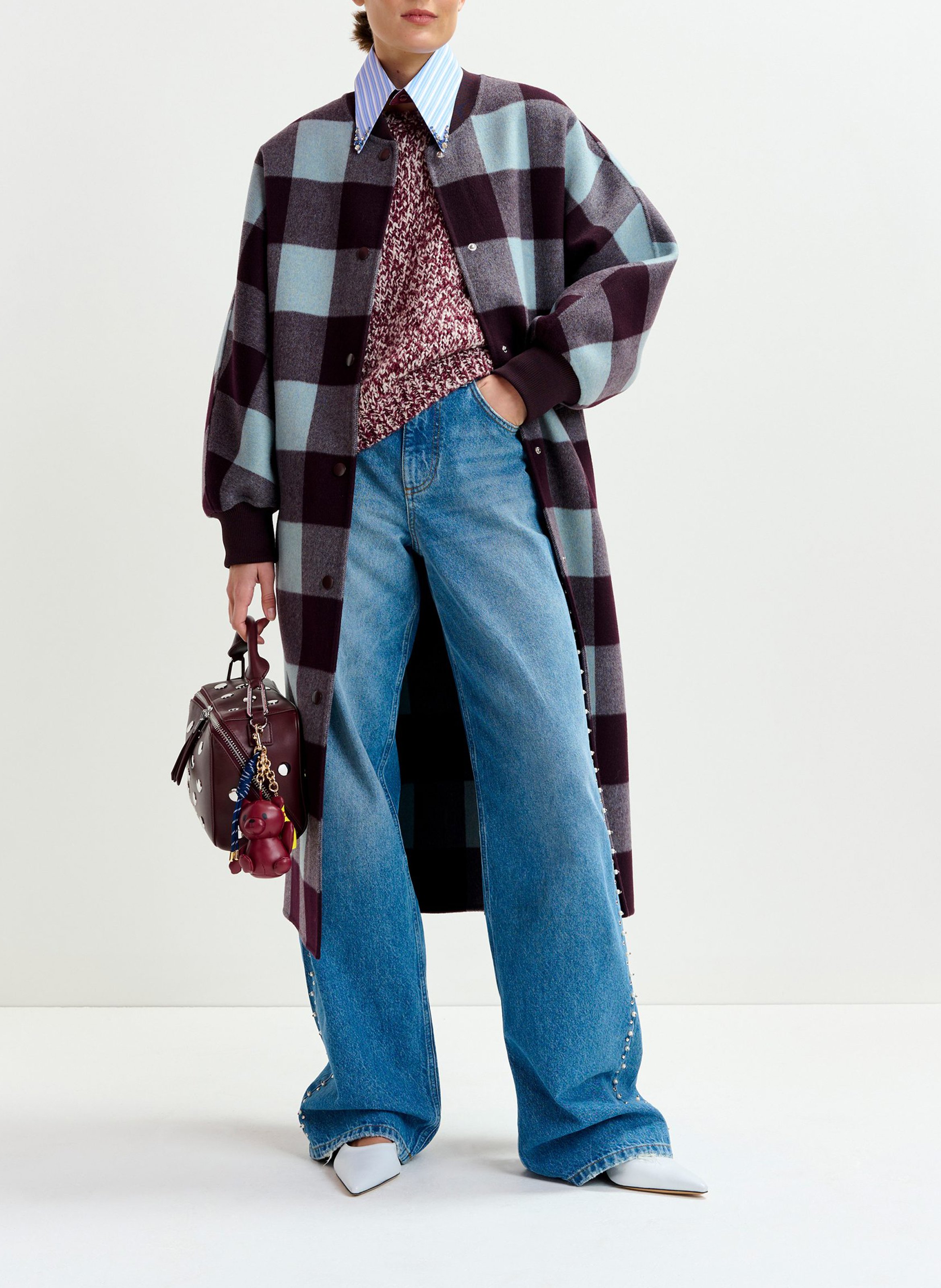 Manteau col teddy en laine  ESSENTIEL ANTWERP Marron