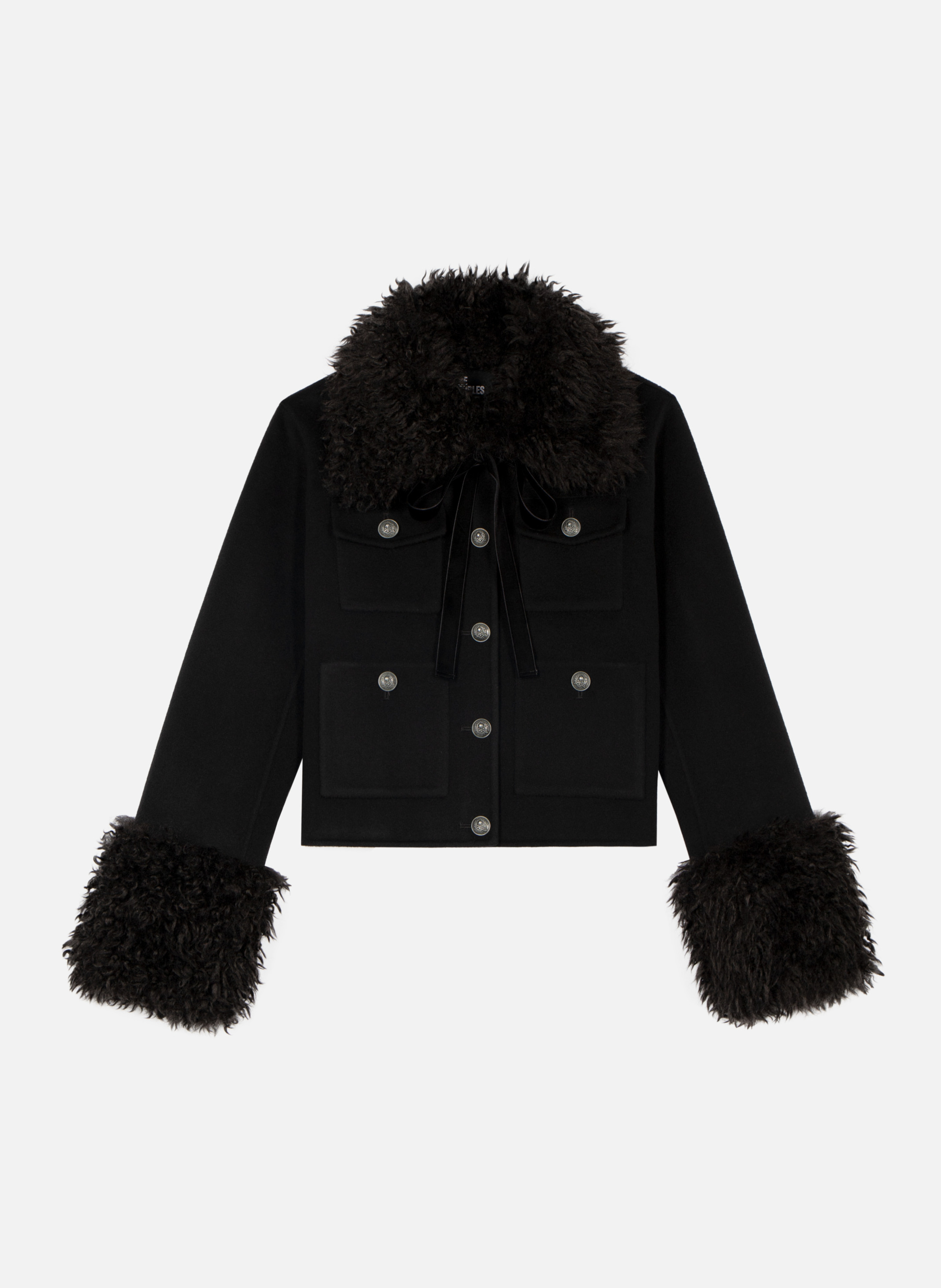 Sherpa collar jacket THE KOOPLES Black