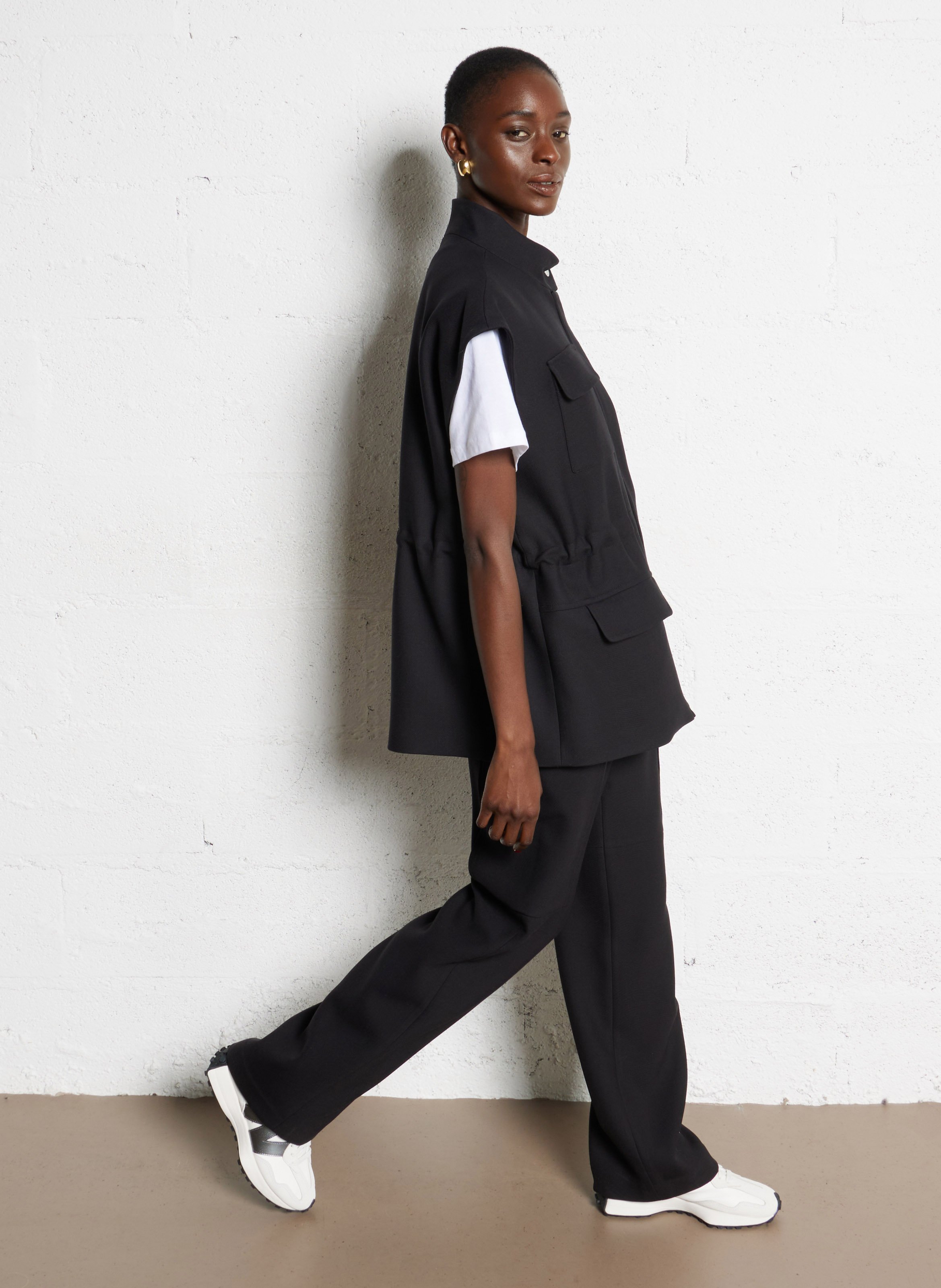 Low-top leather mix sneakers NEW BALANCE White