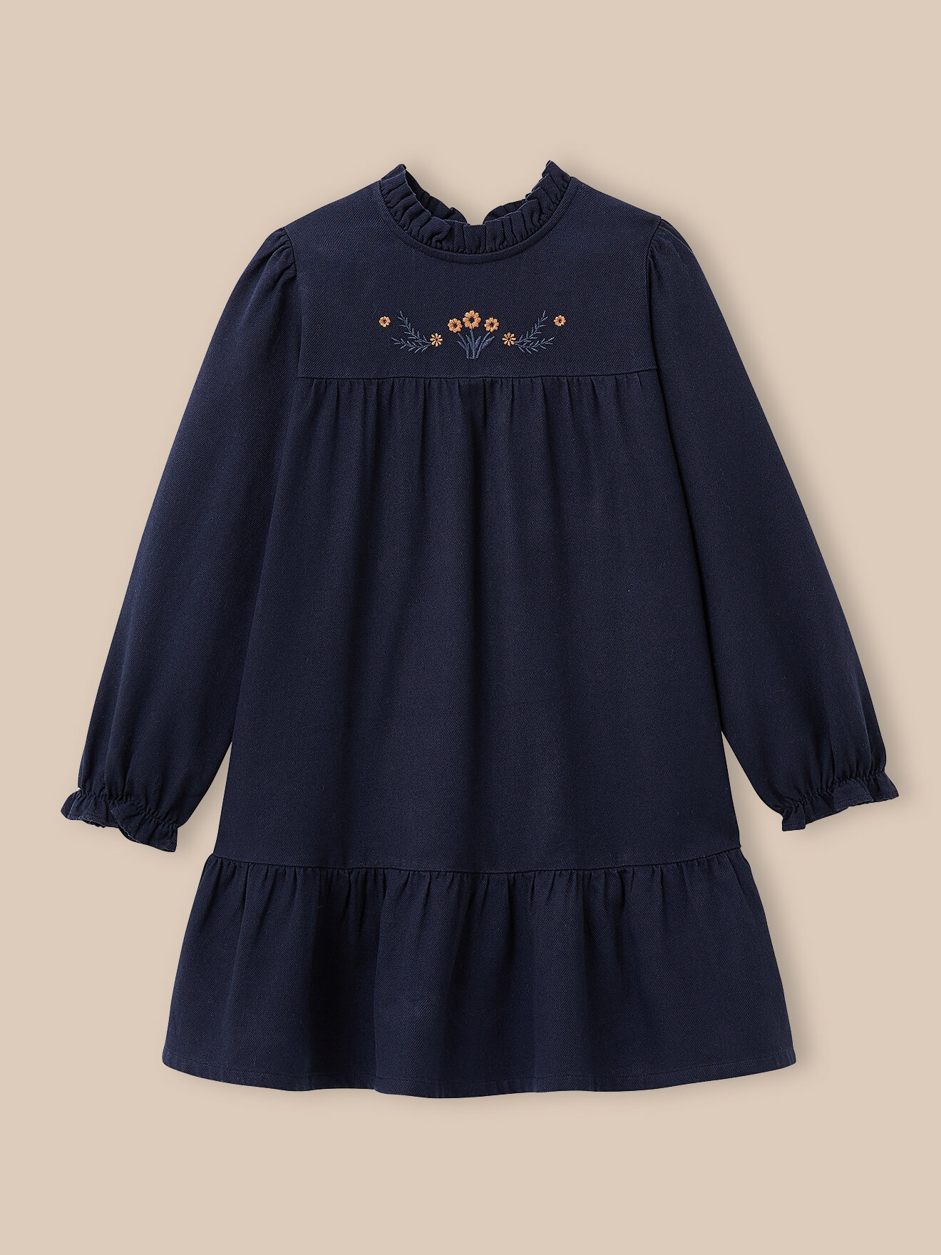 Bead-embroidered dress CYRILLUS Blue