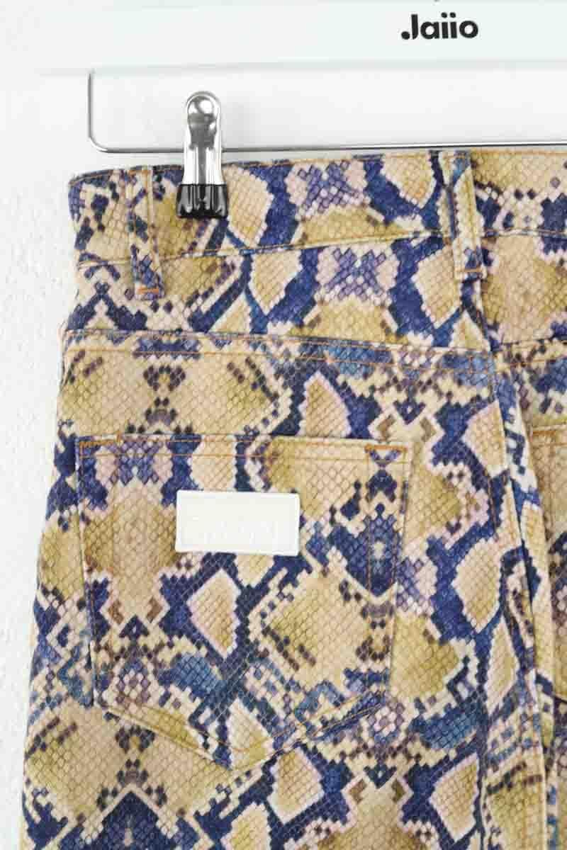 Boot-cut cotton jeans GANNI - Seconde Main Beige