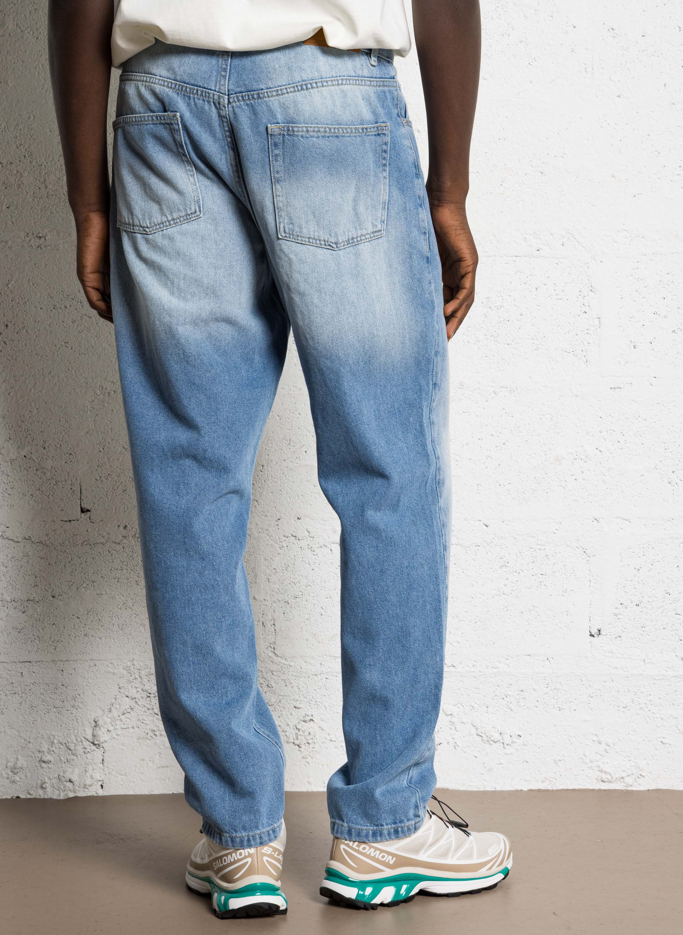 Straight organic cotton jeans LES DEUX Blue