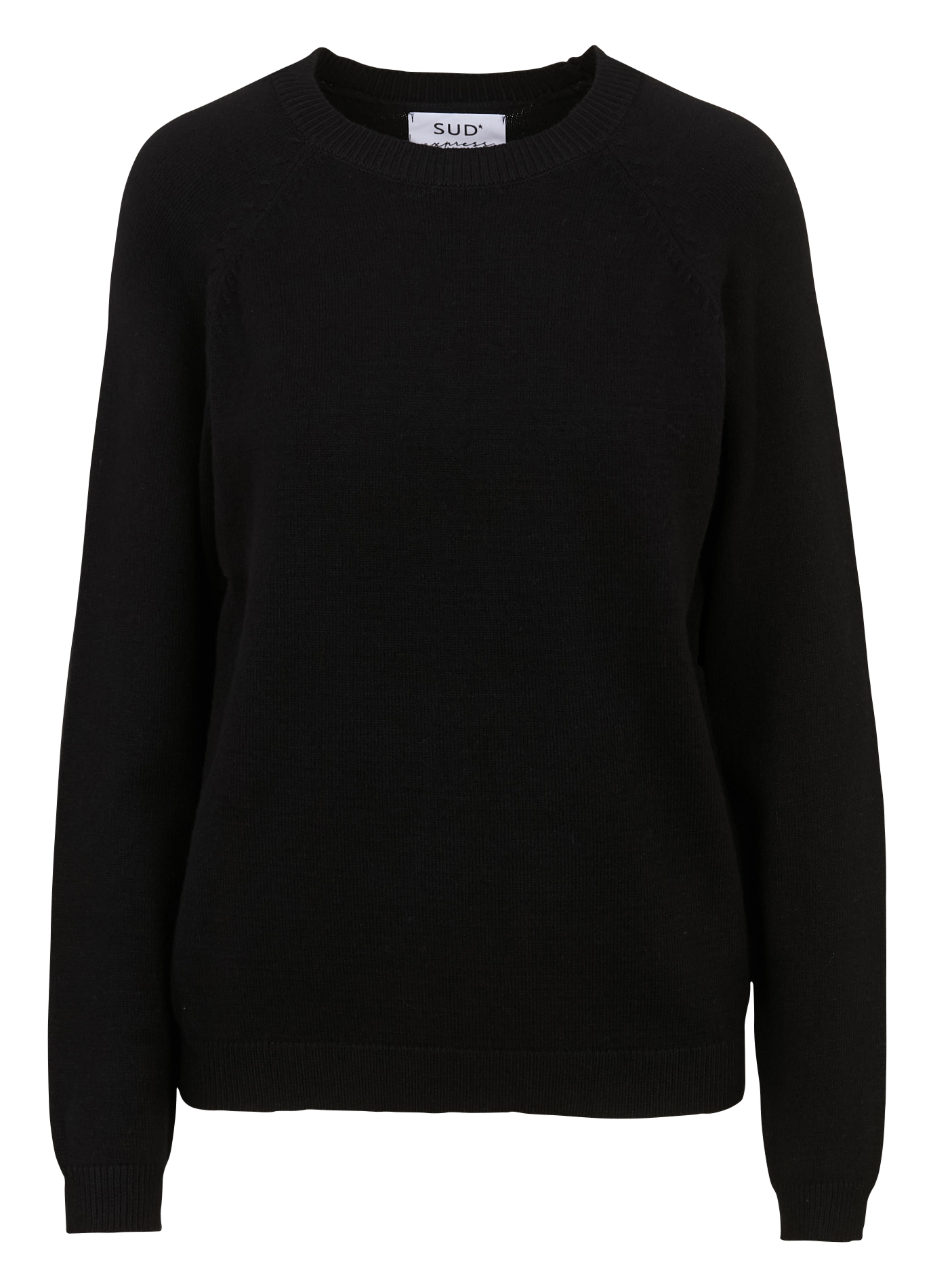 Pull oversize col rond en maille SUD EXPRESS Noir
