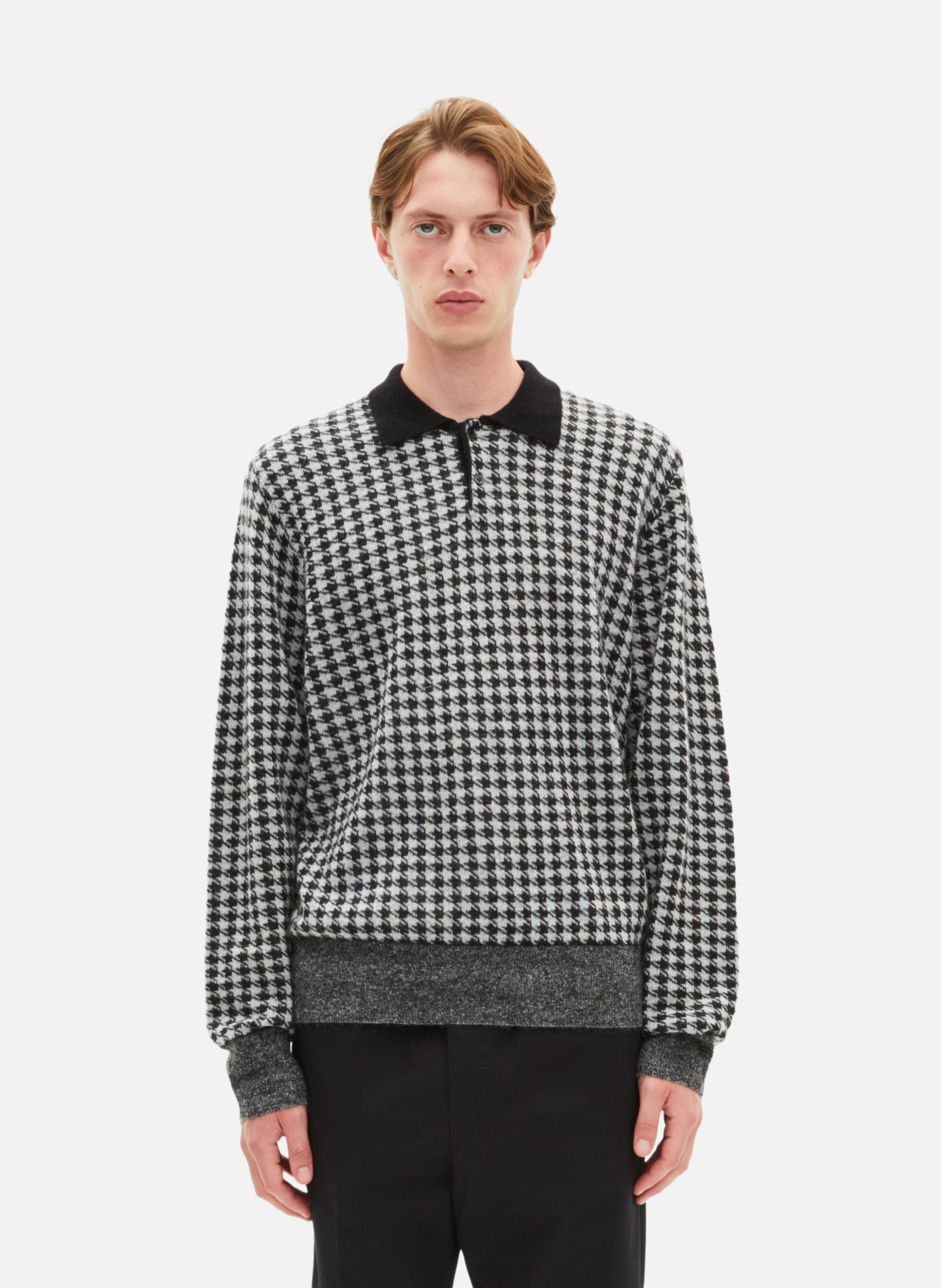 Houndstooth sweater THE KOOPLES Black