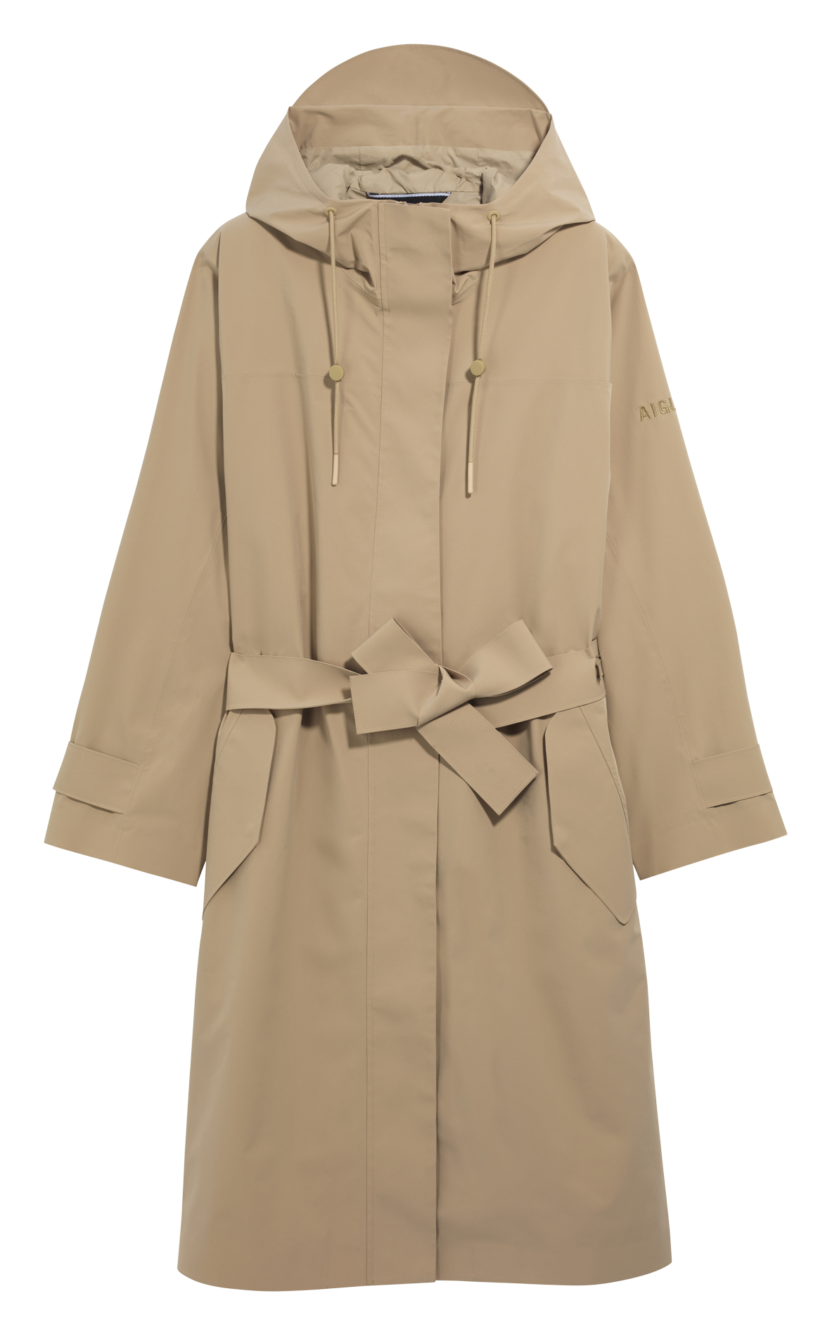 Hooded trench coat AIGLE Beige