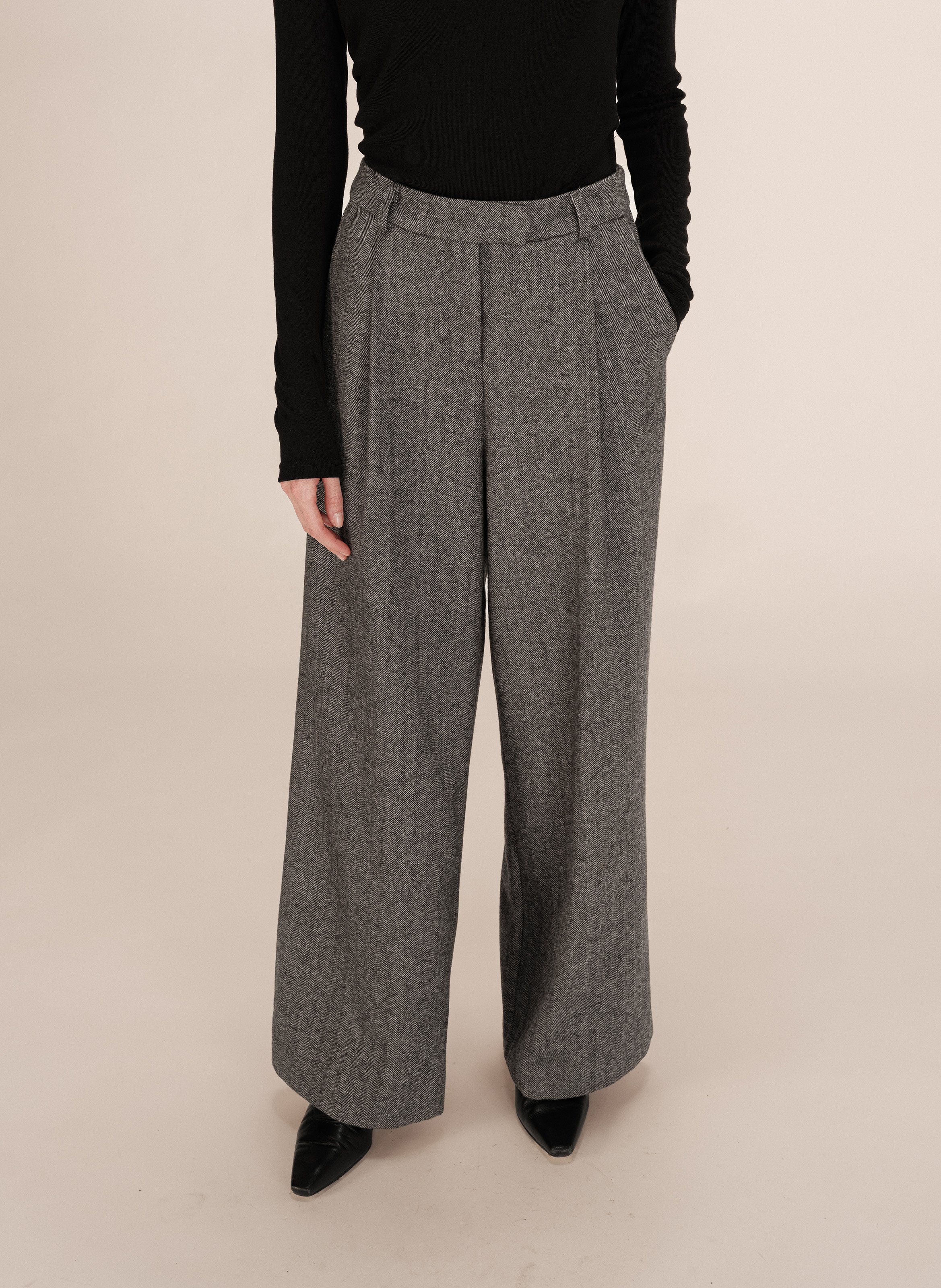 Broekpak van gemengde wol GRACE ET MILA Grijs